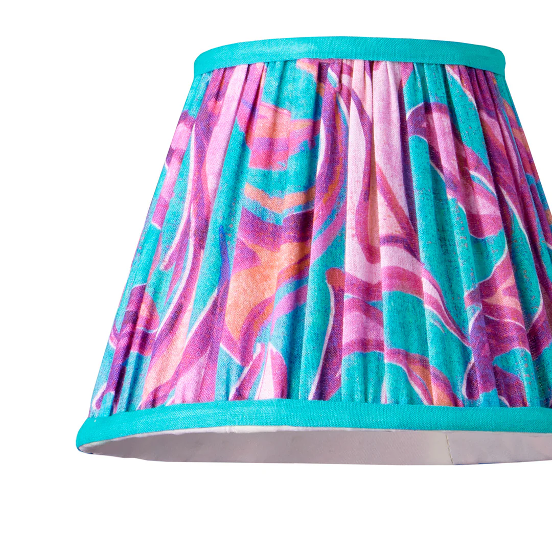 7 inch pendant shade in turquoise Disco Zebra by Matthew Williamson - Image 2