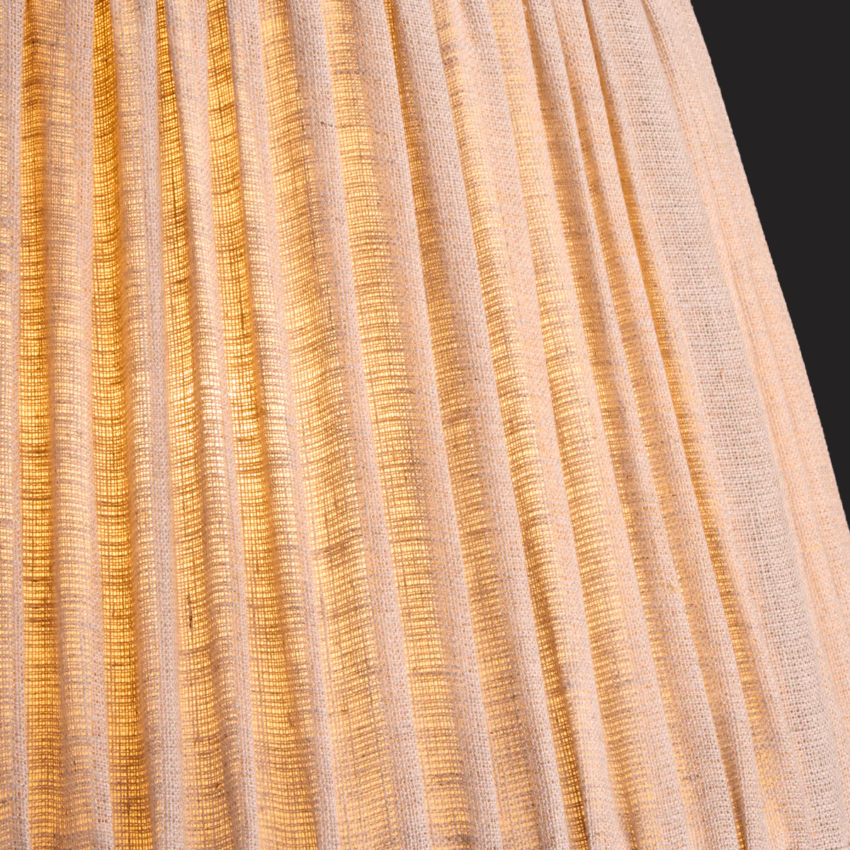 8 inch empire bloomer shade for cordless lamps in natural linen - Image 3