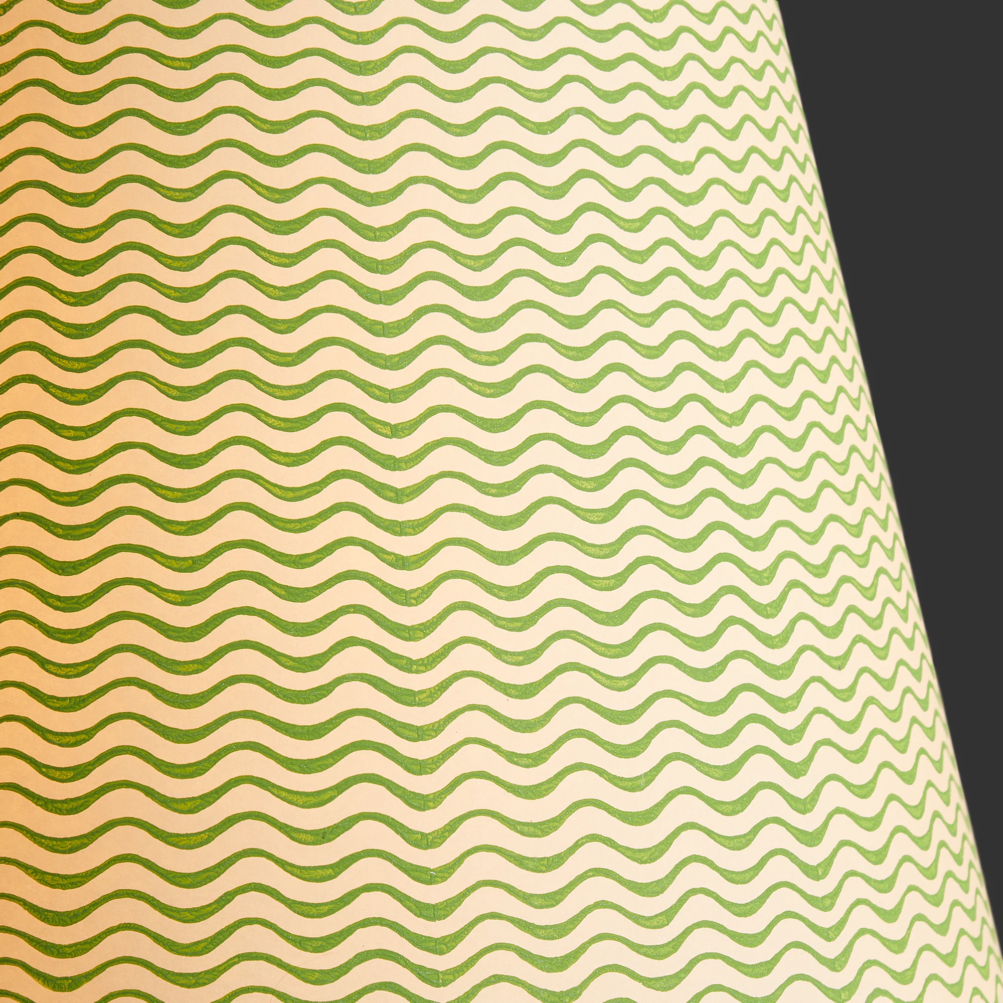 8 inch empire clip on shade in classic green ripples - Image 3
