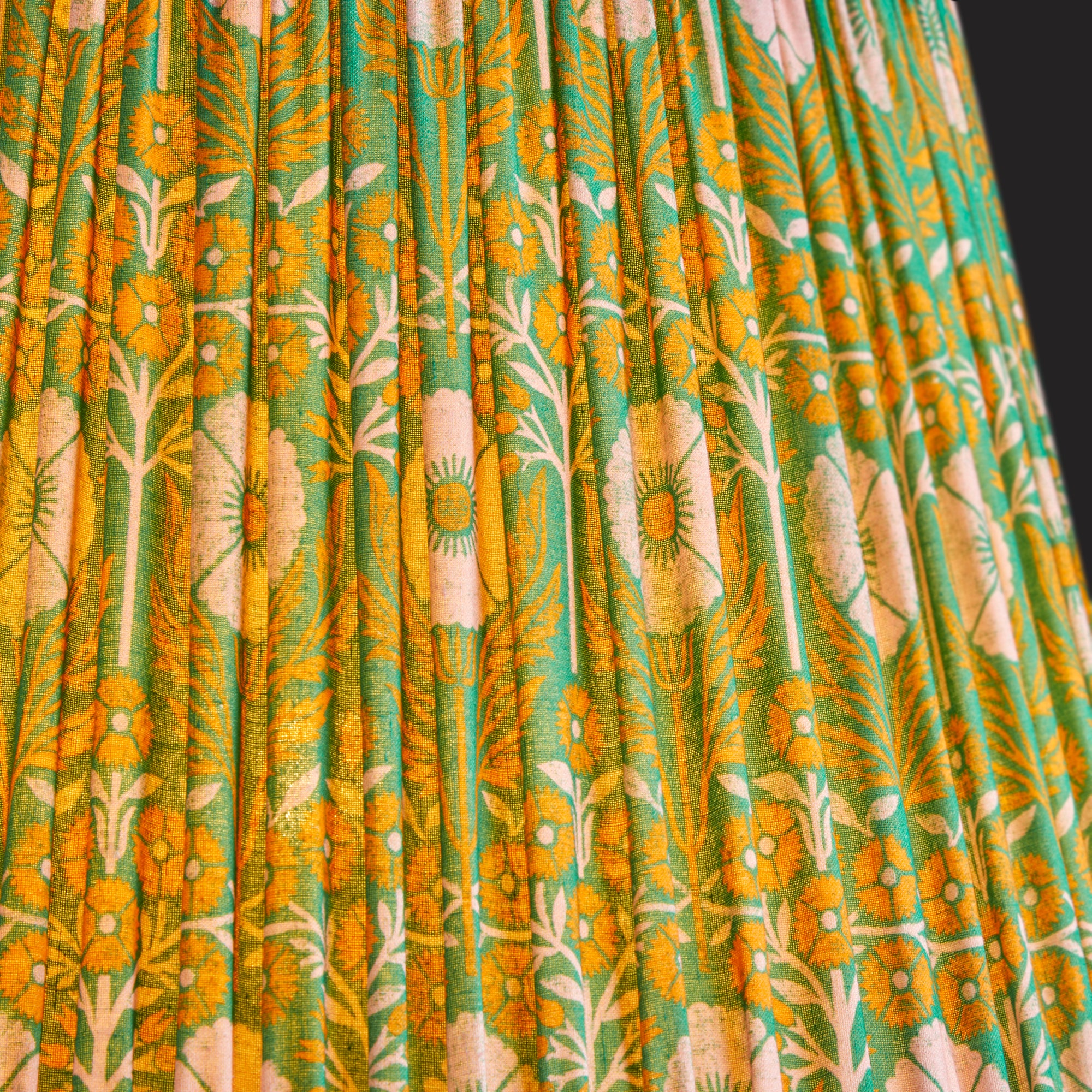 8 inch empire clip on shade in Ellen Merchant's Green Poppies - Image 3