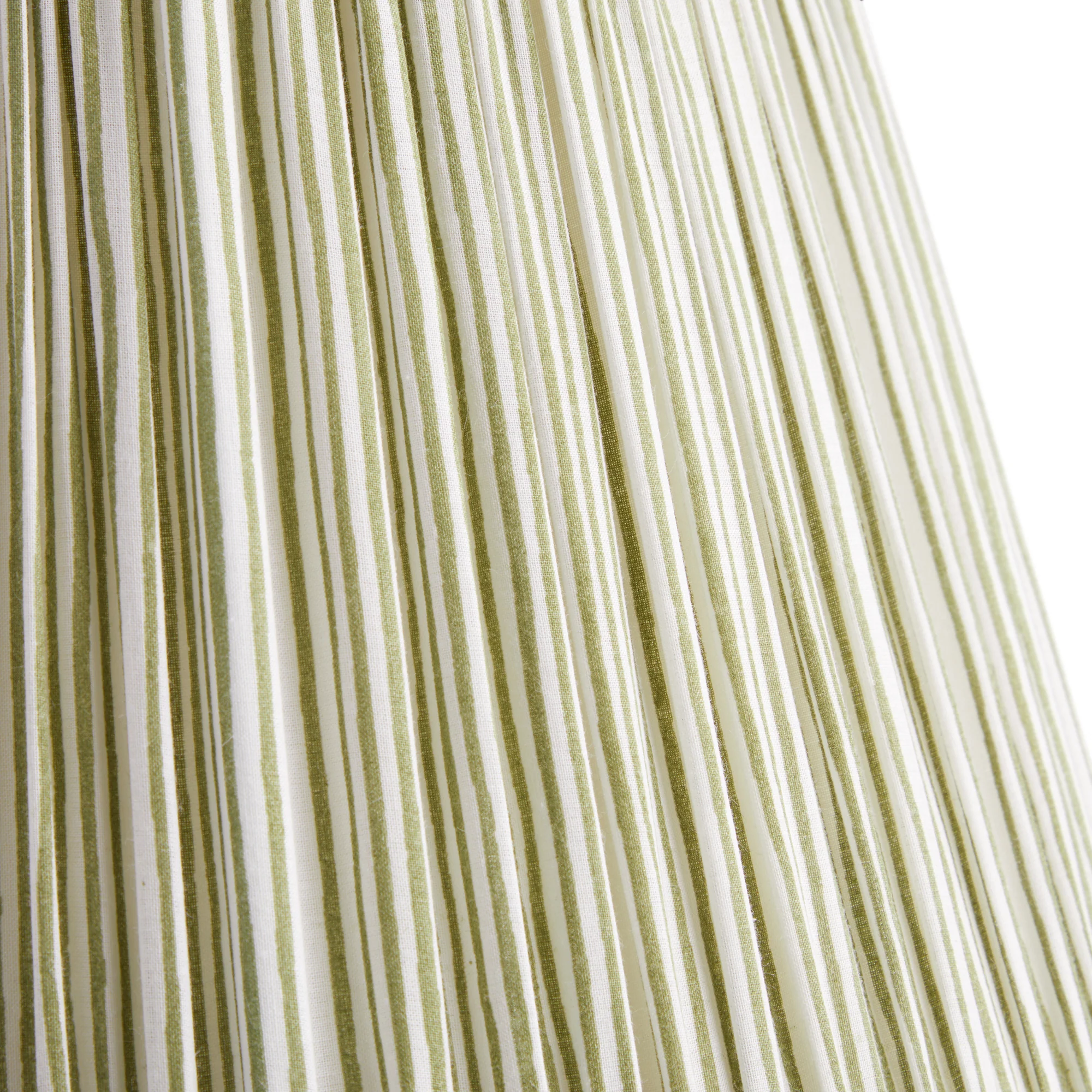 8 inch empire clip on shade in green candy stripe block printed cotton - Image 2