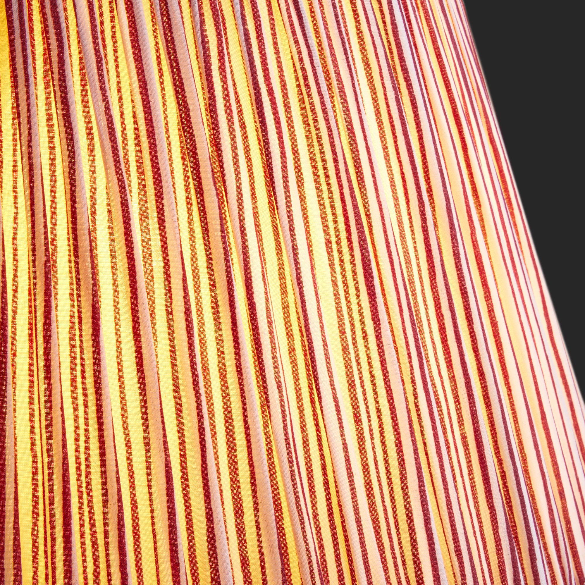 8 inch empire clip on shade in ruby candy stripe block printed cotton - Image 3
