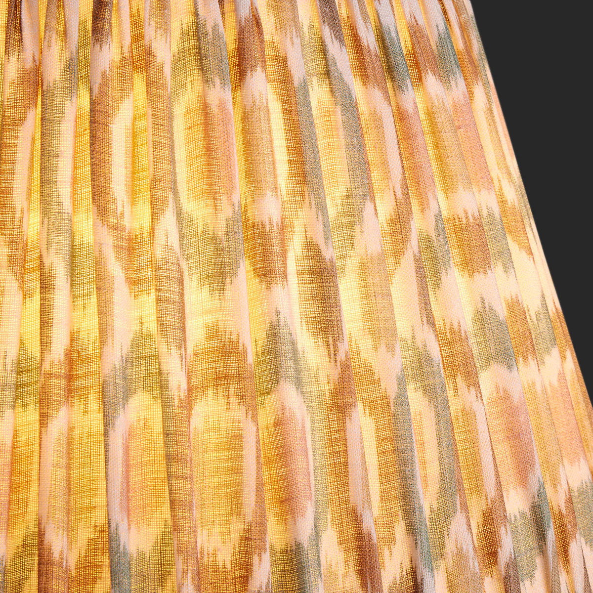 8 inch empire clip on shade in teal and brown Small Ikat Spot linen by GP & J Baker - Image 3