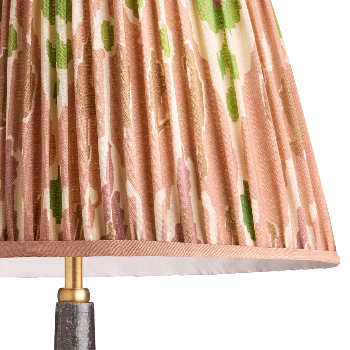 8 inch empire shade for cordless lamps in blush Bokhara gathered linen by GP & J Baker - Image 2