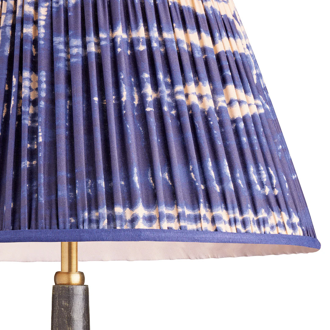 8 inch empire shade for cordless lamps in denim tie dyed cotton - Image 2
