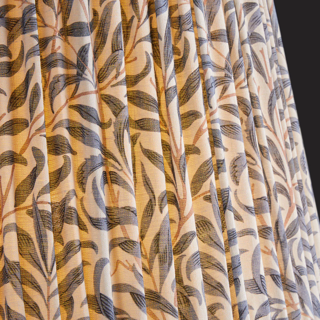 8 inch empire shade for cordless lamps in indigo willow bough linen by morris & co - Image 3