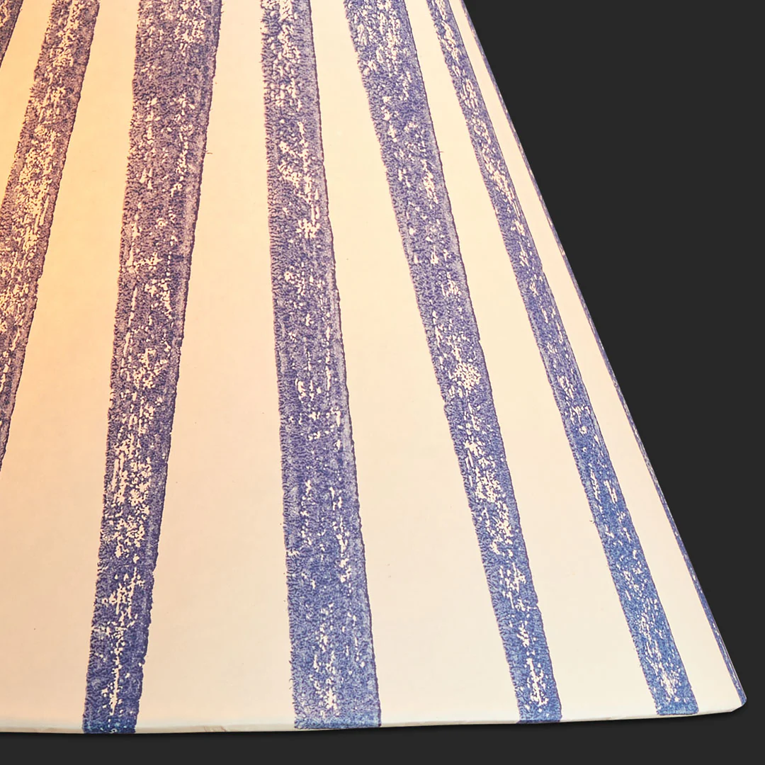 8 inch empire shade for cordless lamps in ocean tapers hand painted card - Image 3
