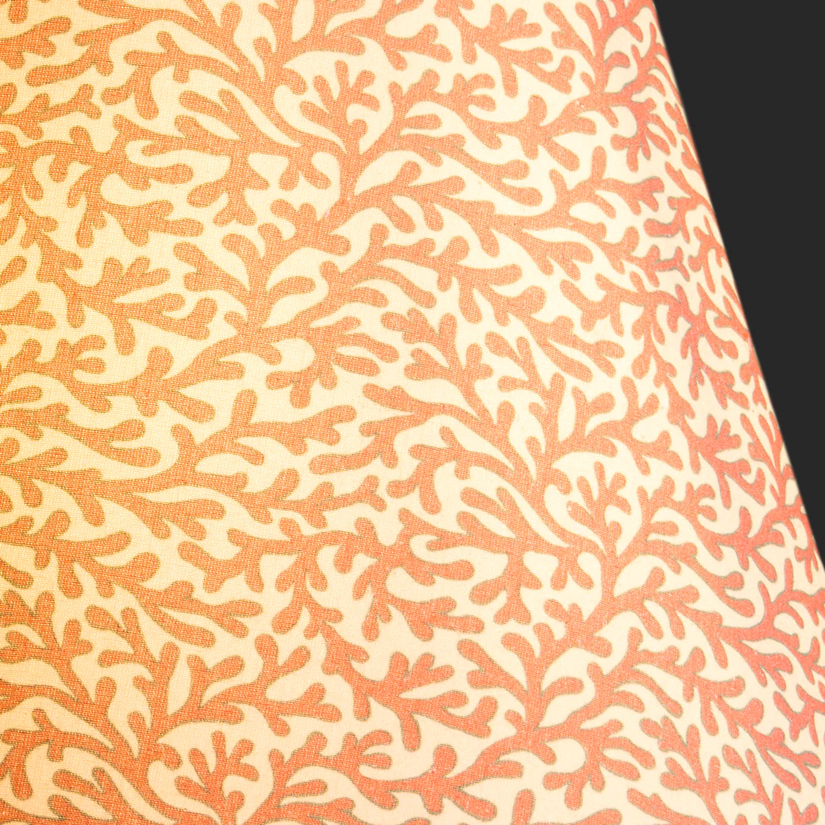 8 inch empire shade for cordless lamps in red aqua Tuffley cotton by GP & J Baker - Image 3