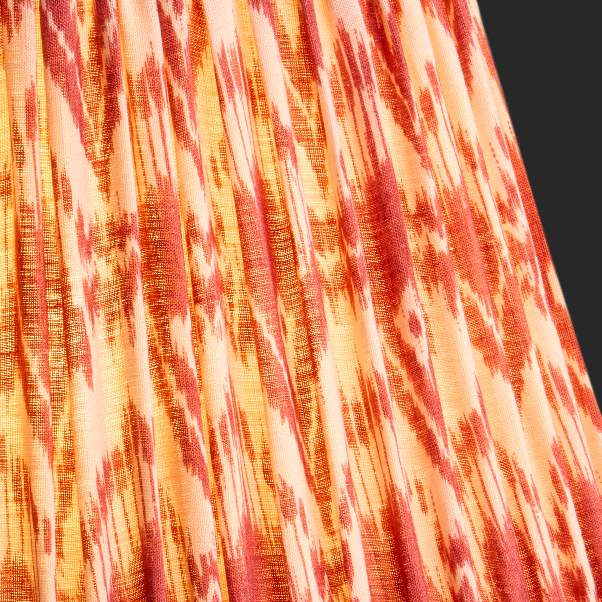 8 inch empire shade for cordless lamps in red Zaraband gathered linen by GP & J Baker - Image 3