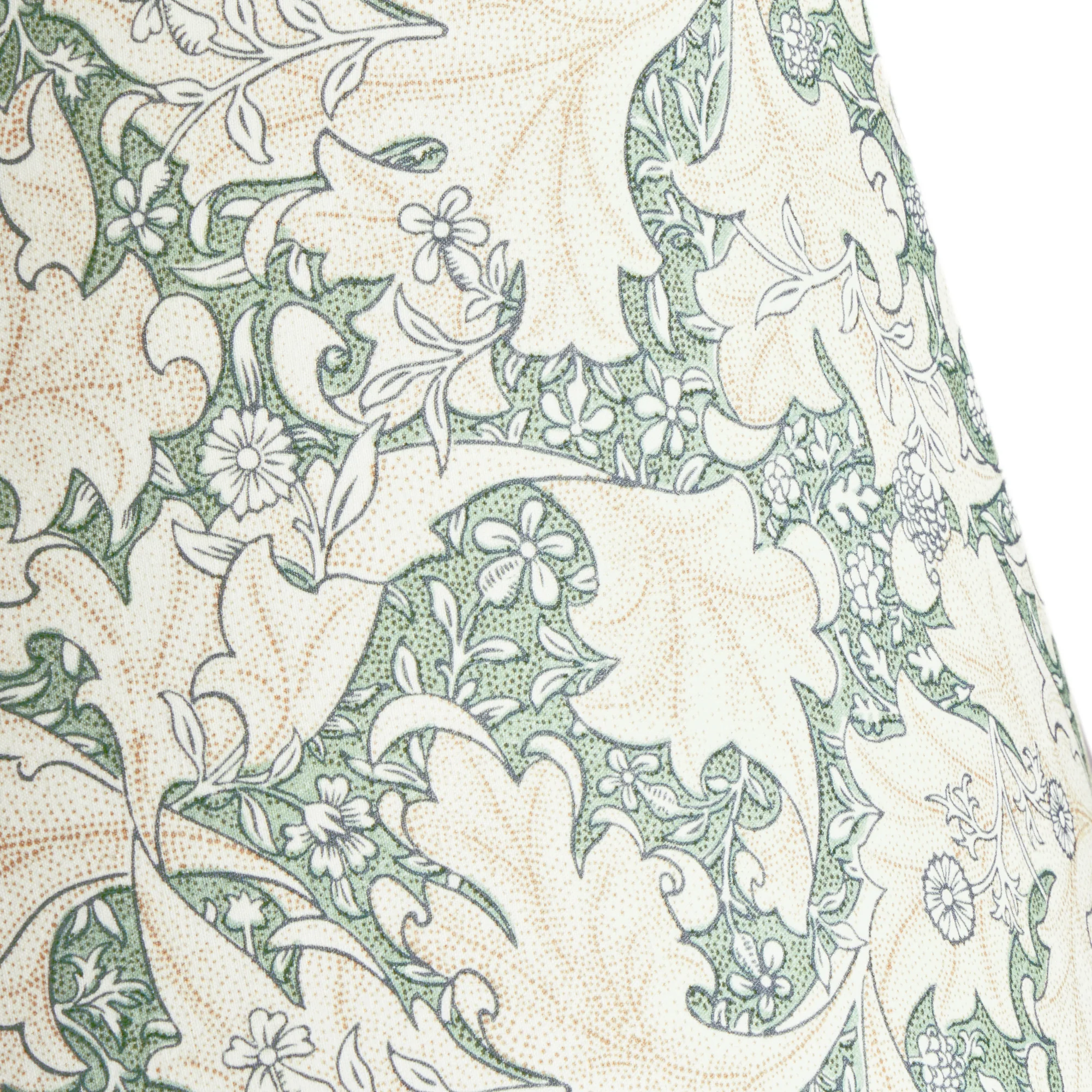 8 inch empire shade for cordless lamps in thyme Wallflower printed cotton by Morris & co.