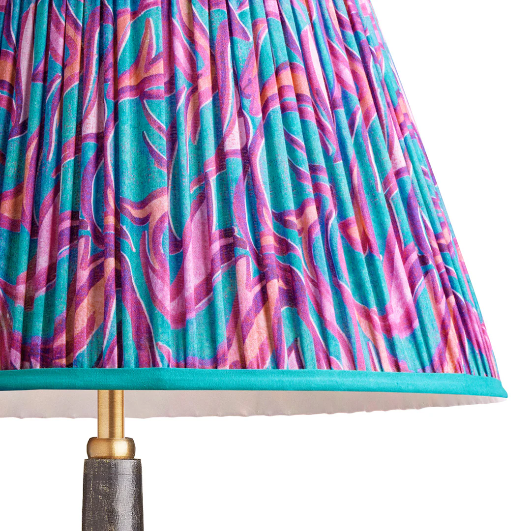 8 inch empire shade for cordless lamps in turquoise Disco Zebra by Matthew Williamson - Image 2