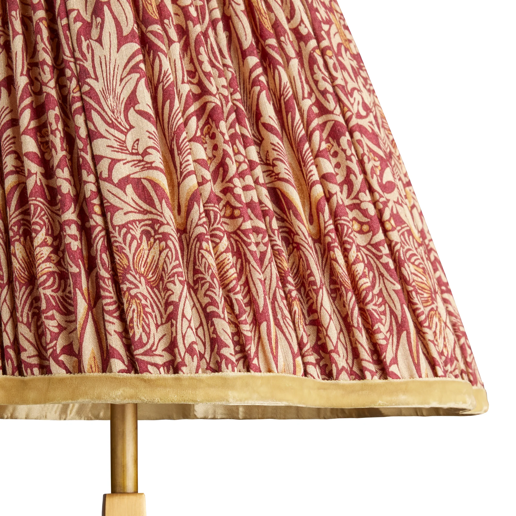 8 inch scalloped empire shade for cordless lamps in claret & gold snakeshead silk by morris & co - Image 2