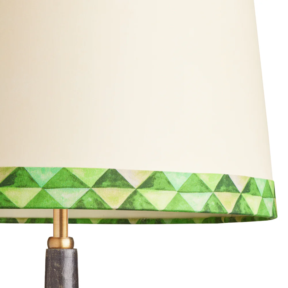 8 inch tall tapered shade for cordless lamps in in green card harlequin by Matthew Williamson - Image 2
