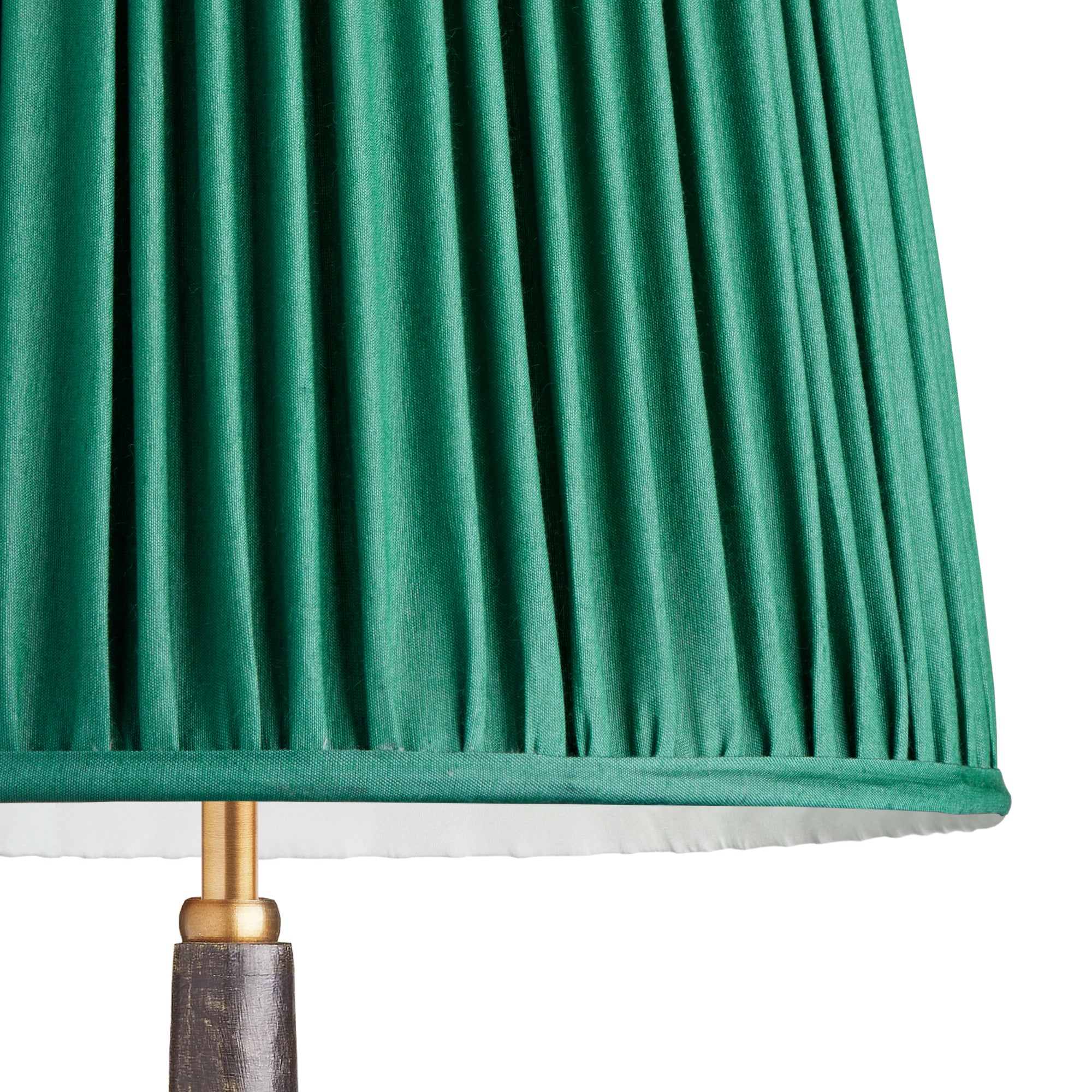 8 inch tall tapered shade for cordless lamps in Jade Taj Silk - Image 2