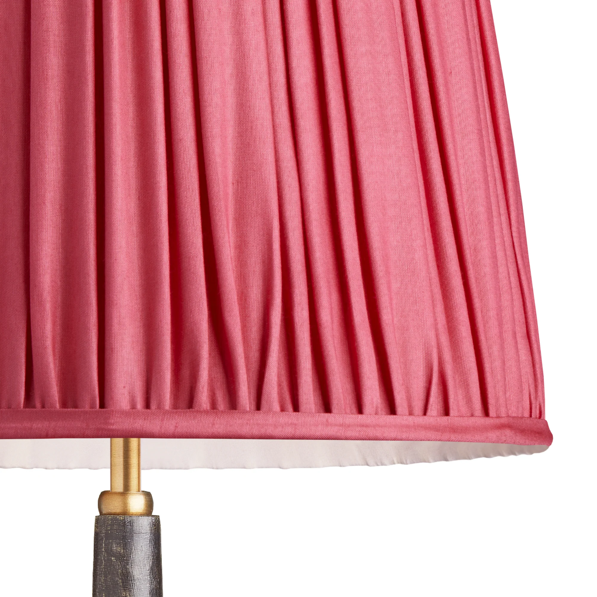 8 inch tall tapered shade for cordless lamps in Raspberry Taj Silk - Image 2