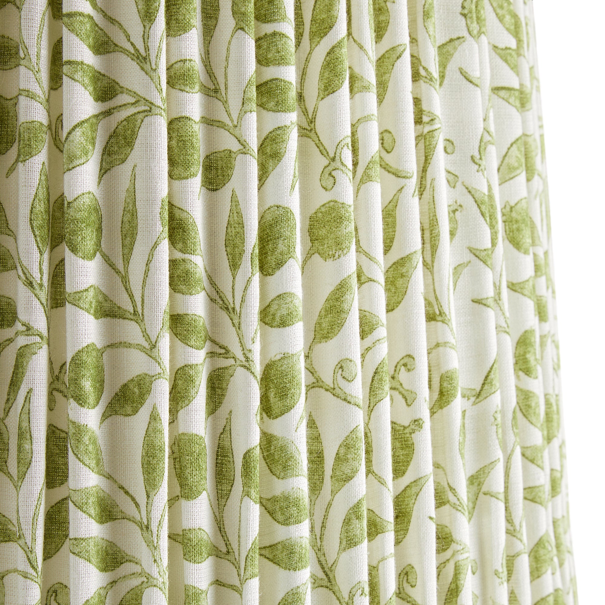 8 inch tall tapered shade for cordless lamps in thyme Rosehip linen by Morris & Co