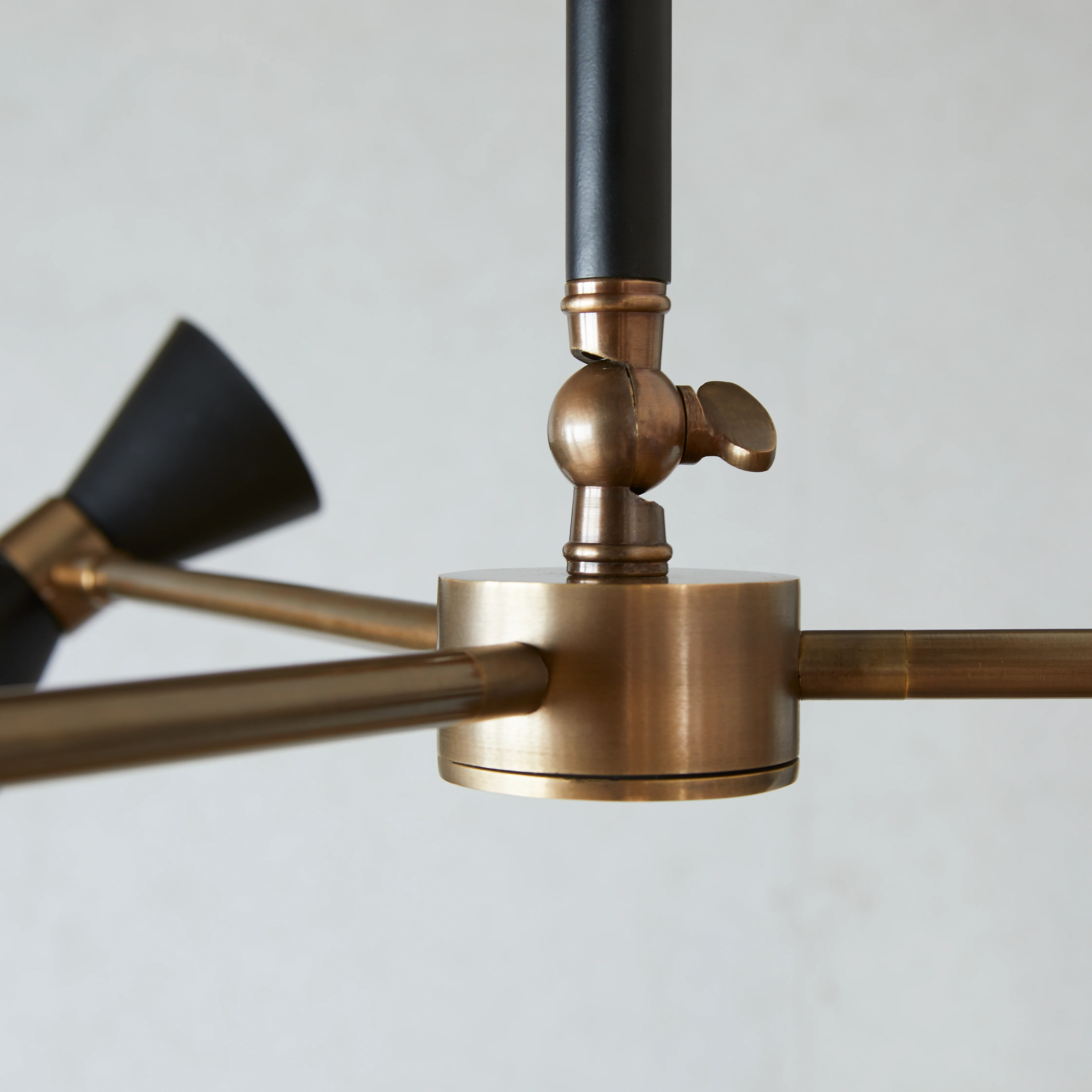 Bow Tie three arm chandelier in black - Image 4