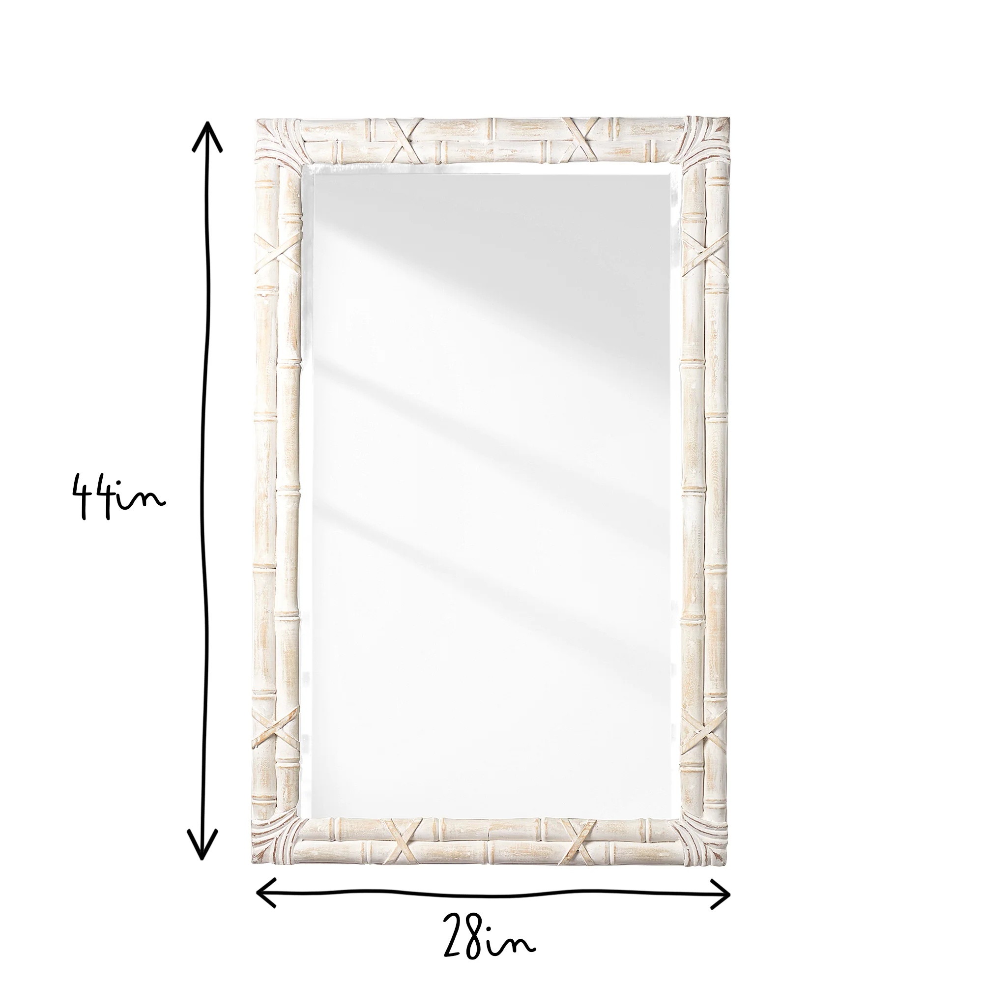 ChiChi mirror in natural whitewash - Image 8
