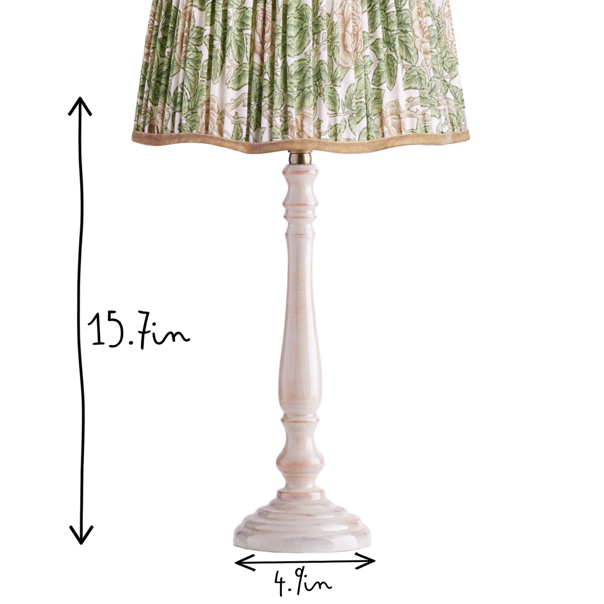 Chloe table lamp in cream - Image 6