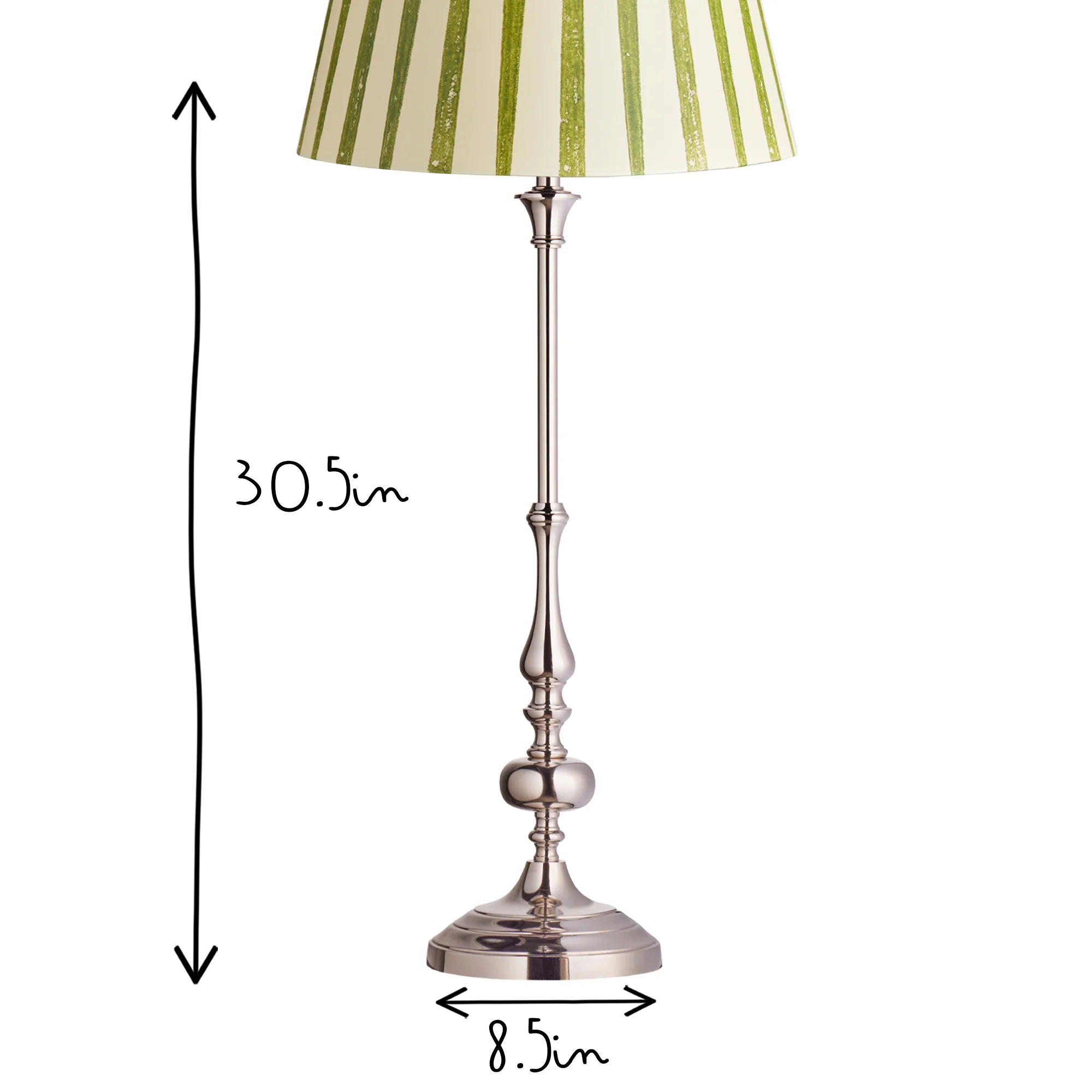 Cliff table lamp in nickel - Image 9
