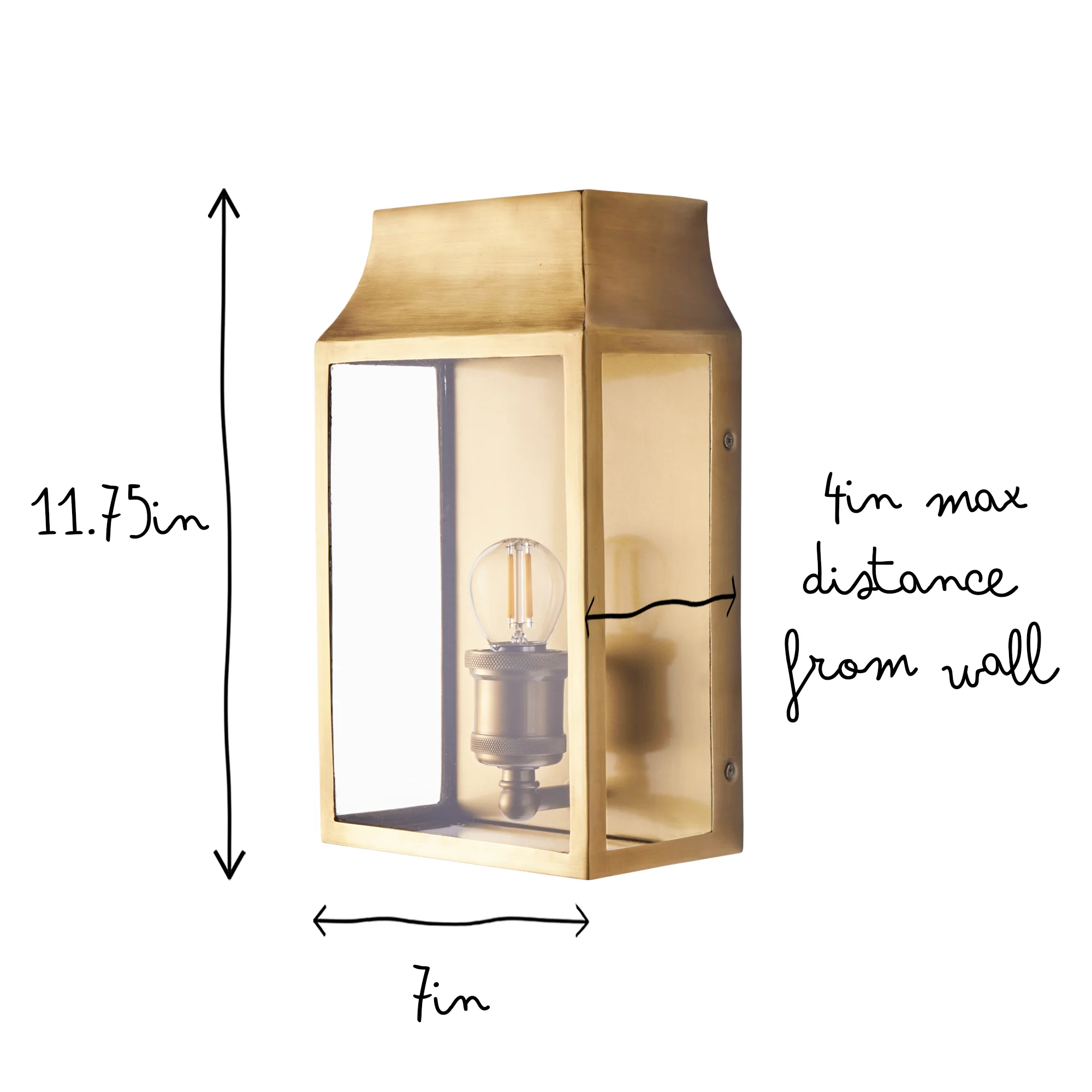 Crail wall sconce in antiqued brass - Image 12