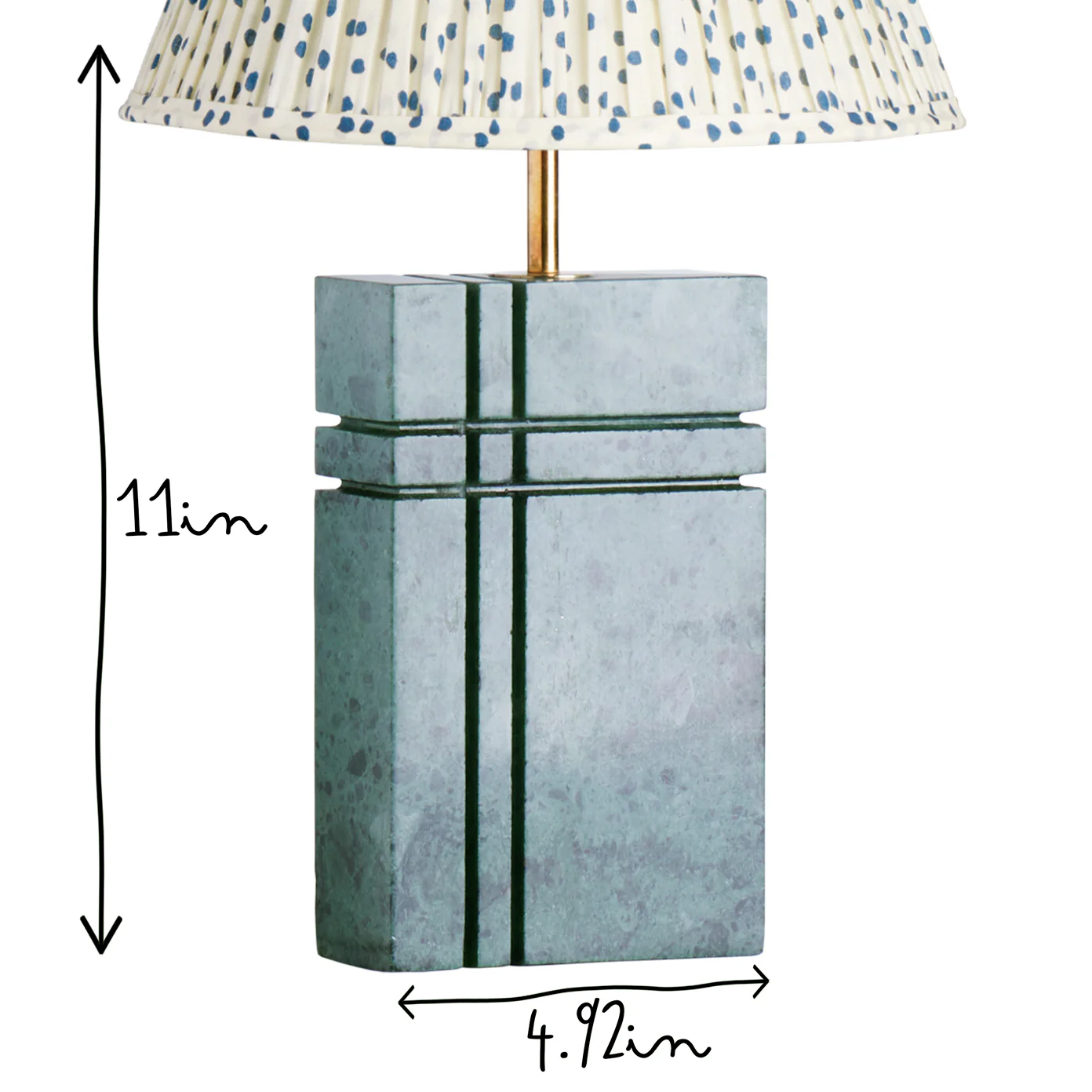 Criss Cross cordless table lamp in green marble - Image 10