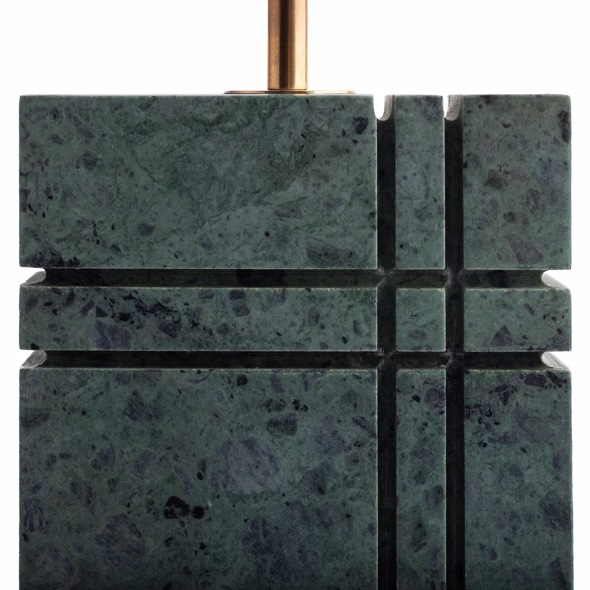 Criss Cross cordless table lamp in green marble - Image 6