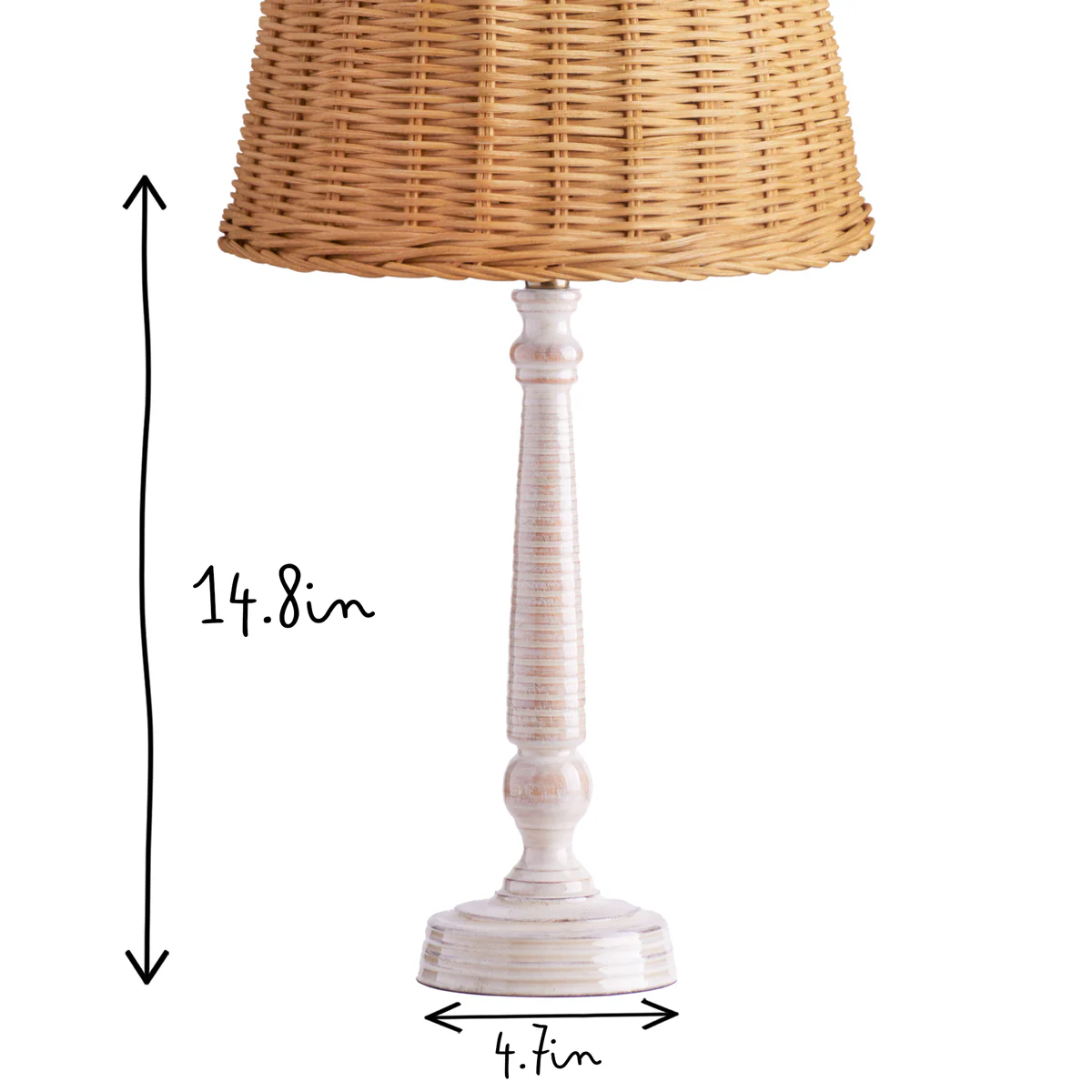 Dora table lamp in cream - Image 6