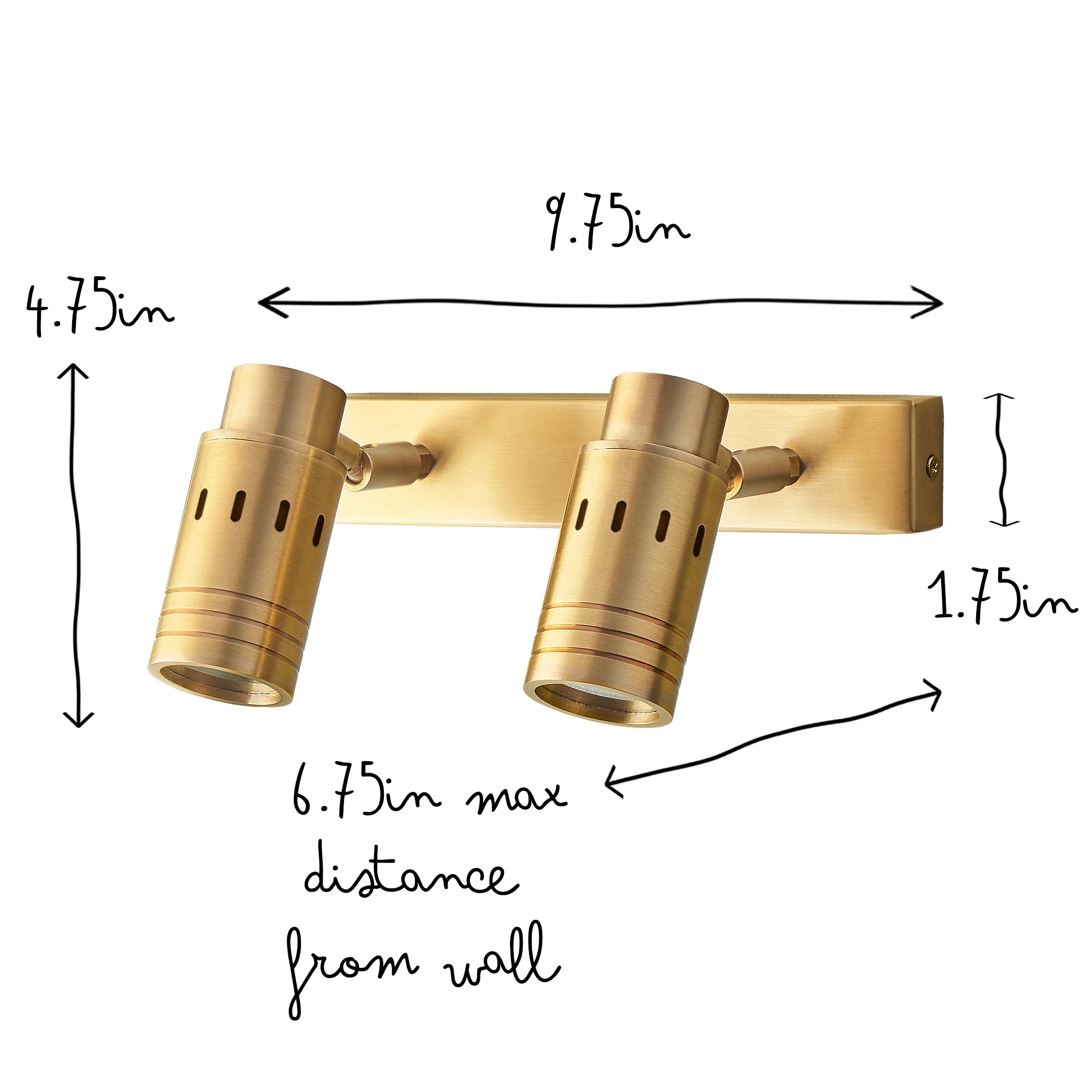 Double watson spot light in antiqued brass - Image 13