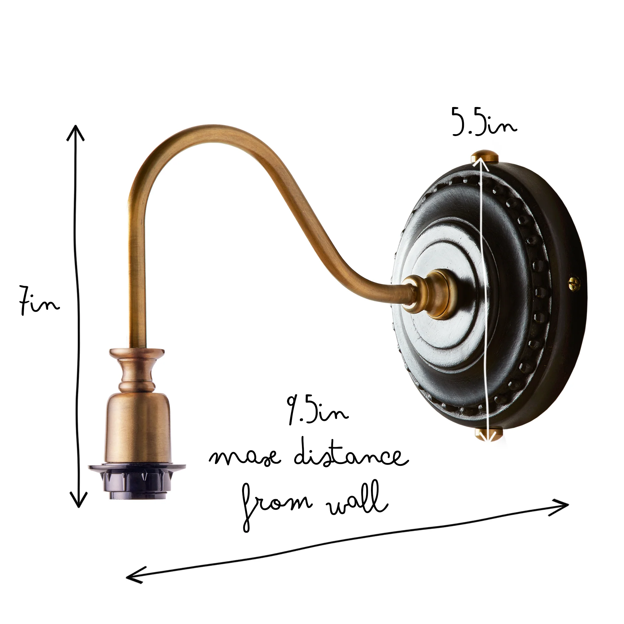 Drake wall fixture in wood and antiqued brass - Image 5