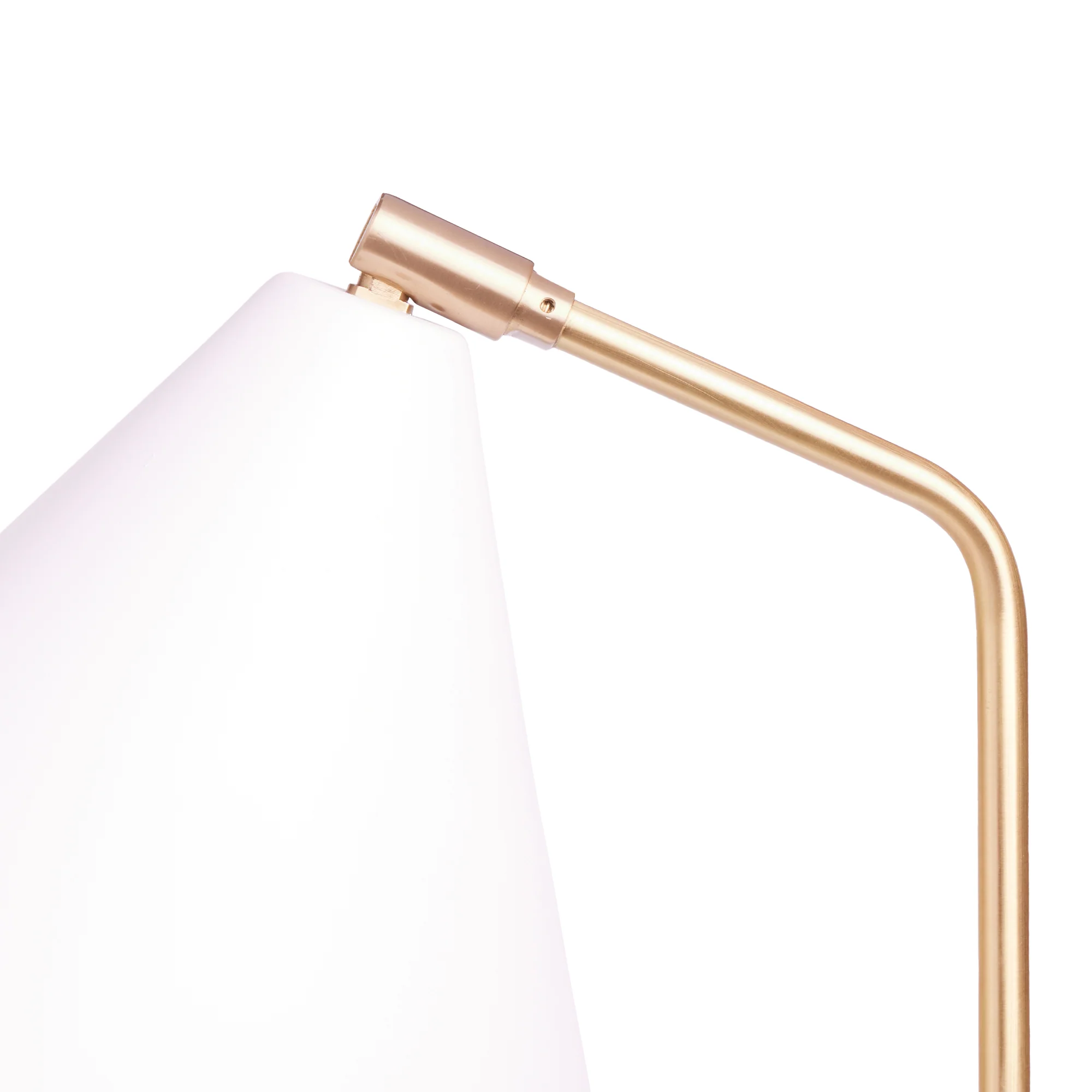 Drax Desk light in antiqued brass with a white hood - Image 4