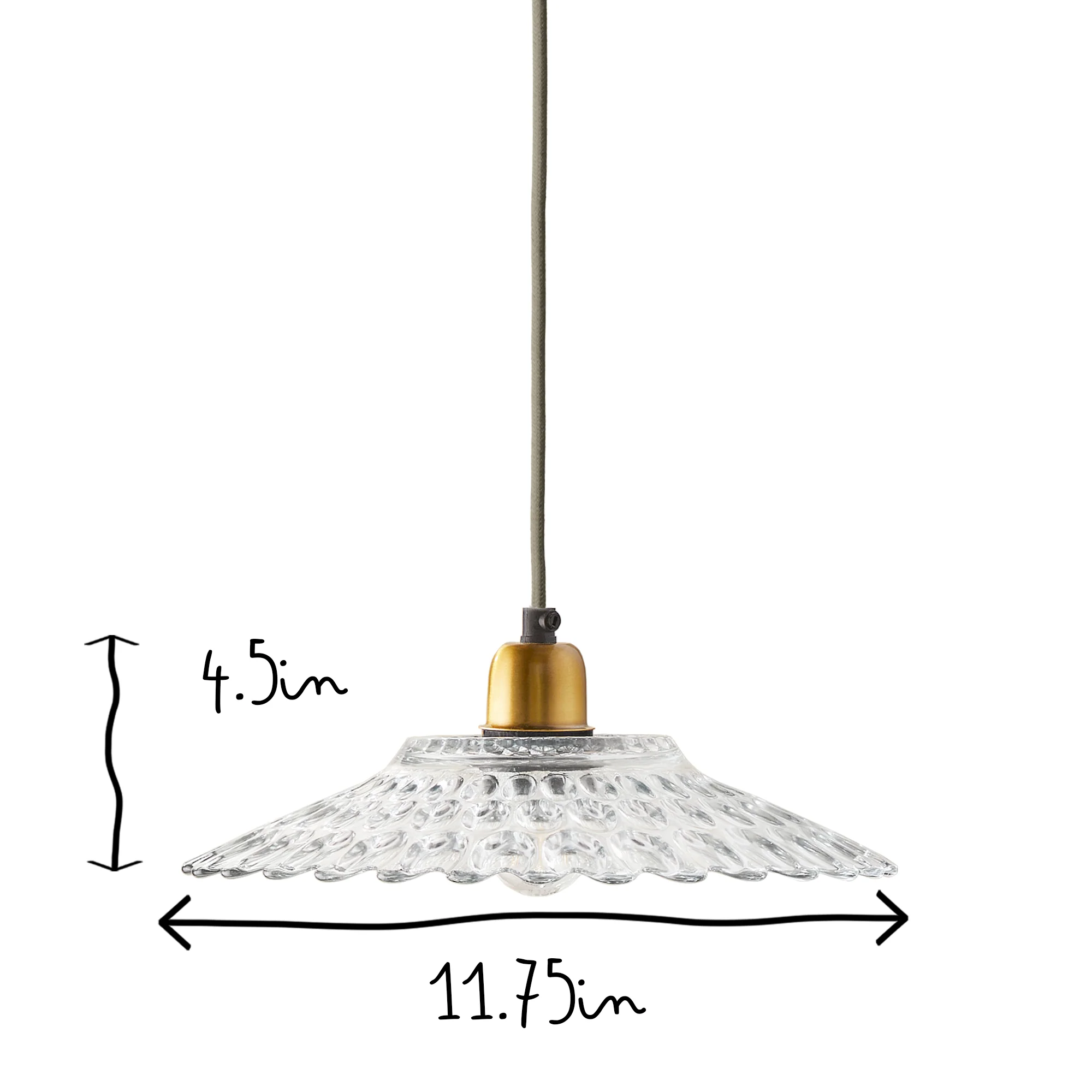 Eider pendant light in clear glass - Image 5