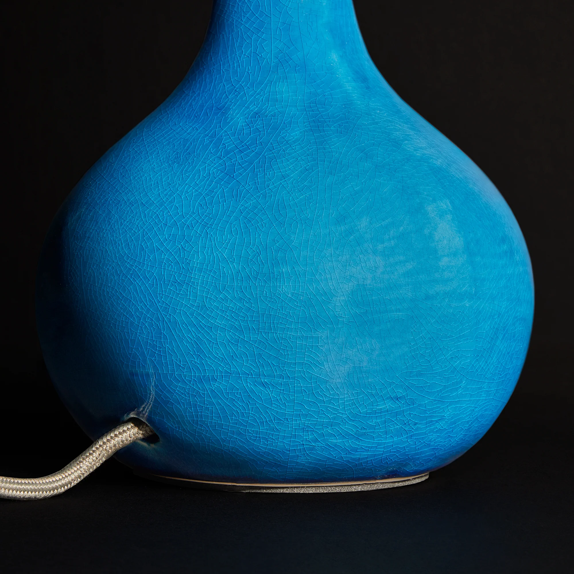 Ellie table lamp in turquoise ceramic - Image 4
