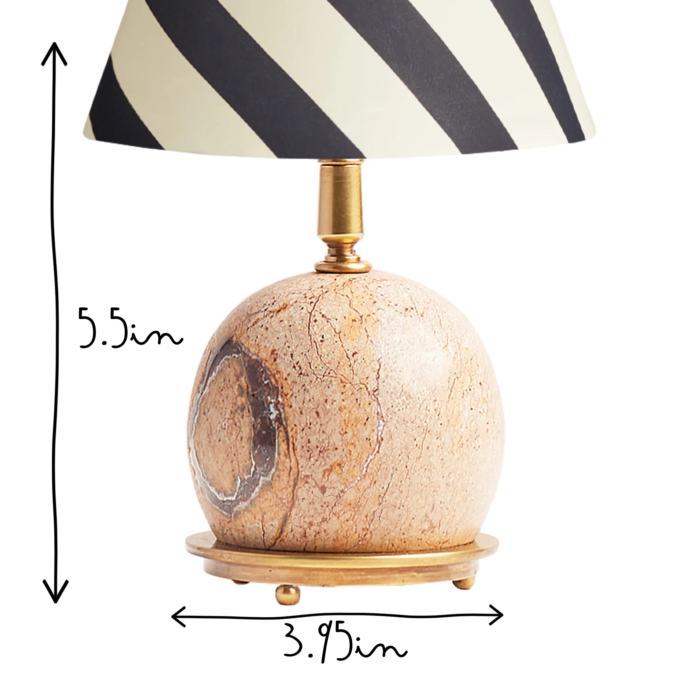 Ferdy cordless table lamp in natural marble - Image 12