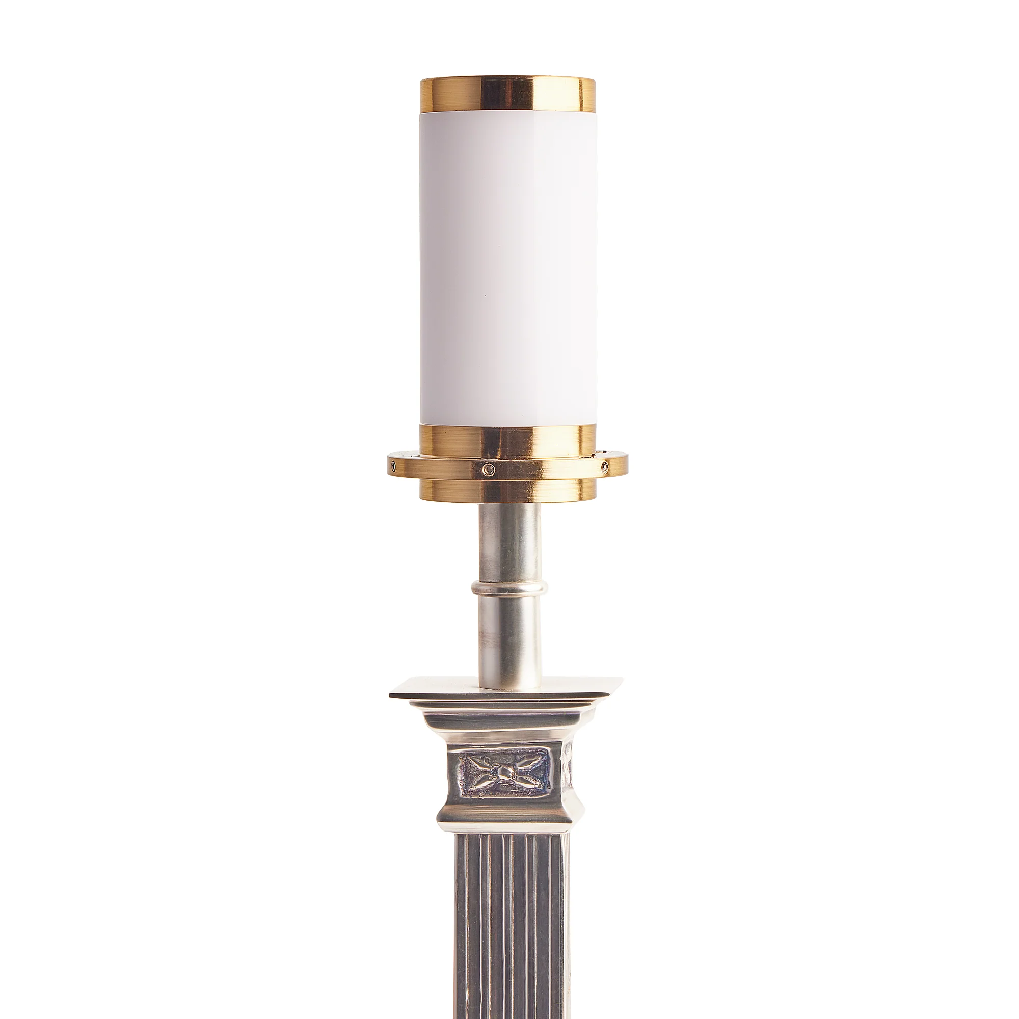 Freya cordless table lamp in antique silver - Image 5