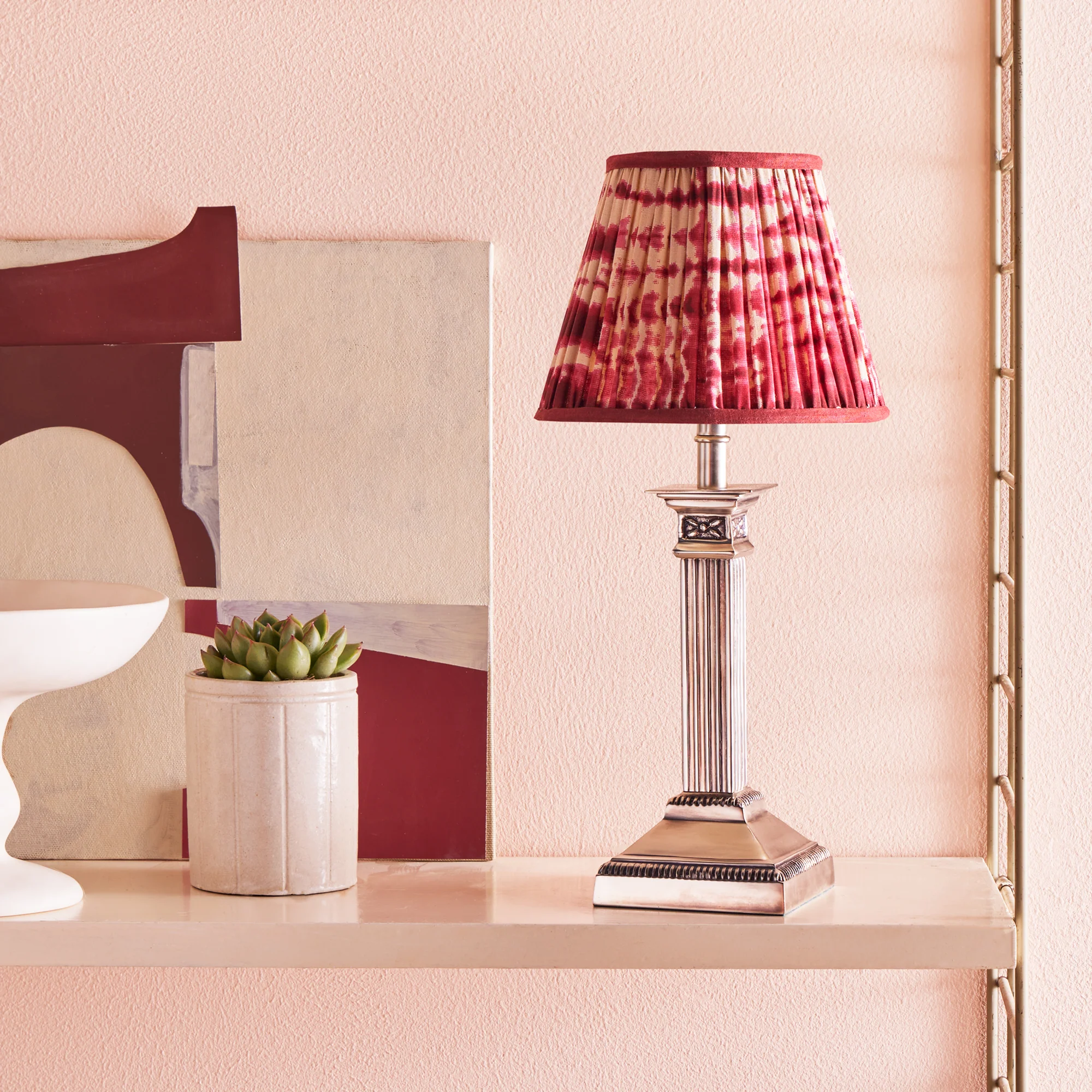Freya cordless table lamp in antique silver - Image 8