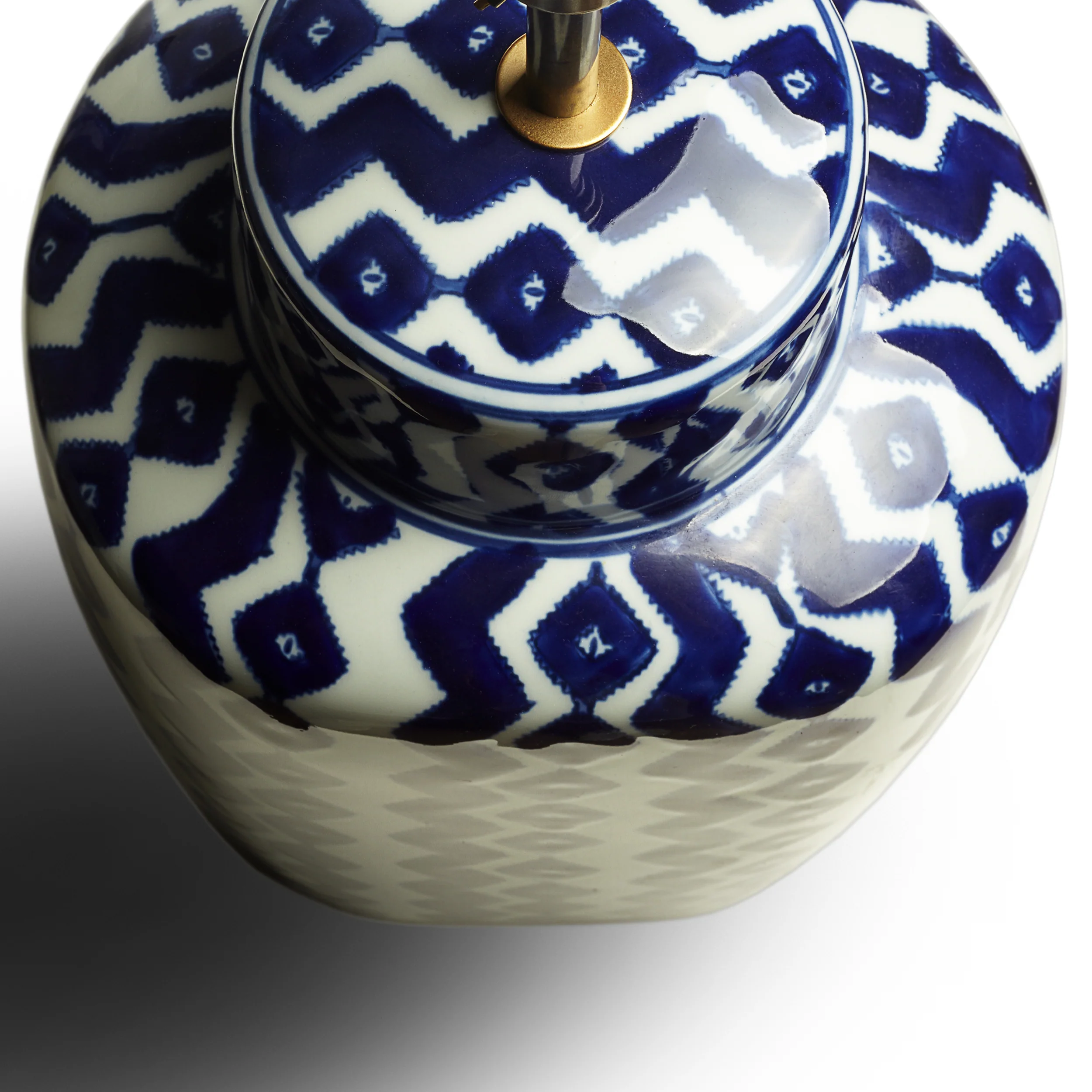 Gingembre Table Lamp in blue and white ceramic - Image 2