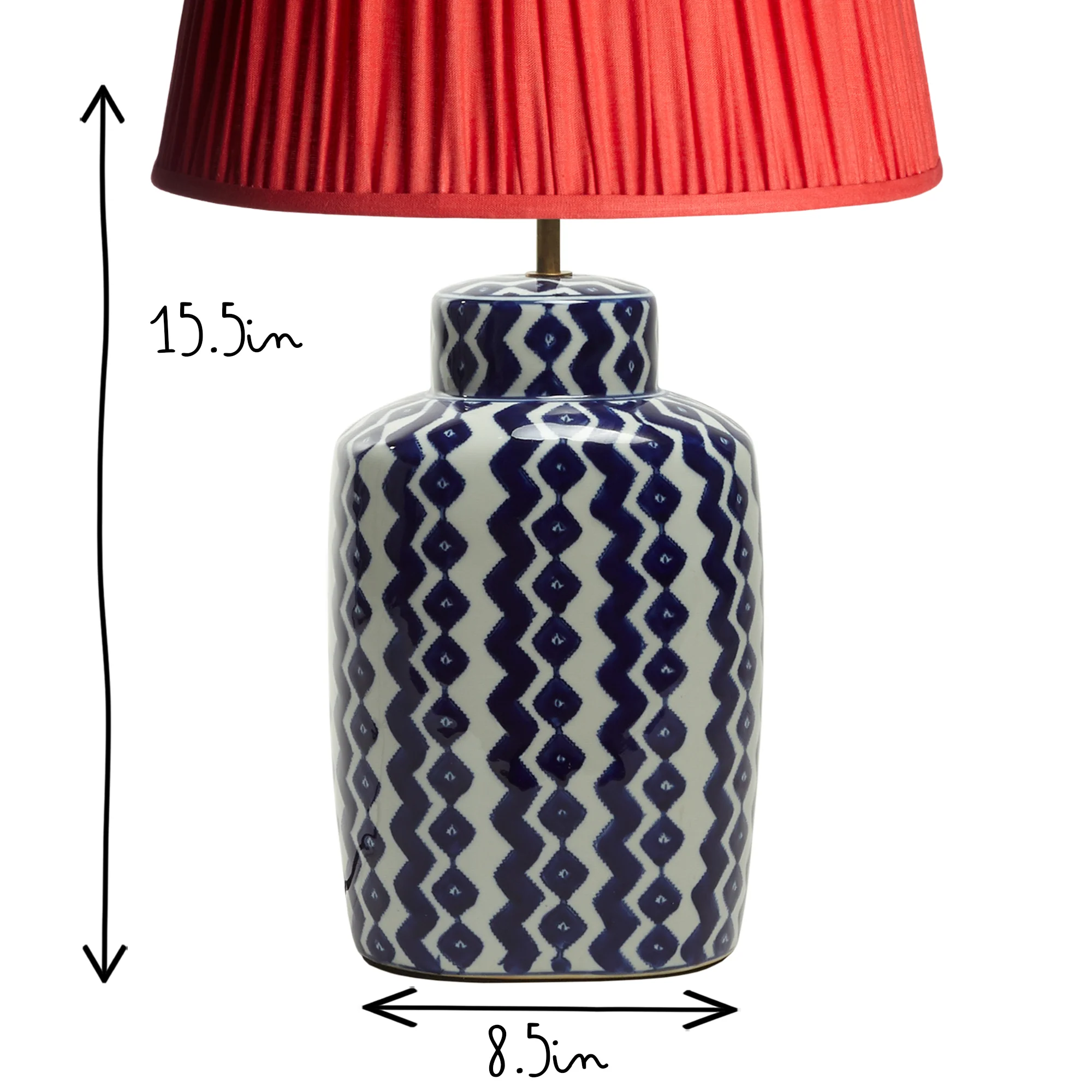 Gingembre Table Lamp in blue and white ceramic - Image 3