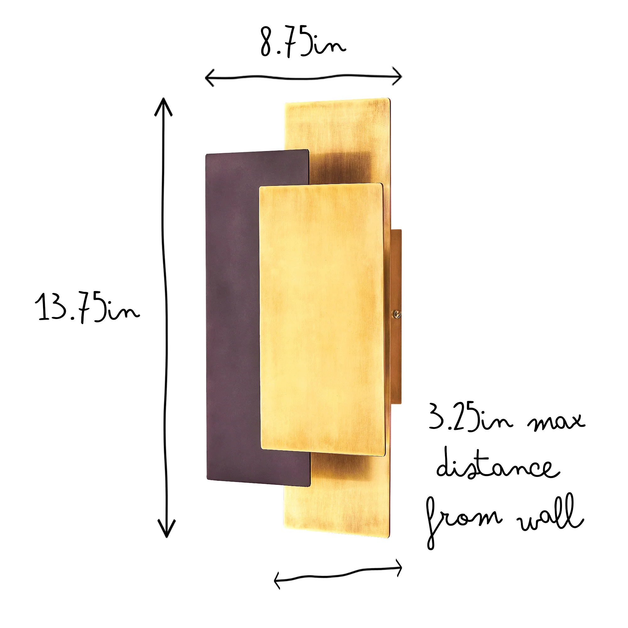Gustav wall sconce in antiqued brass and bronze finish - Image 12