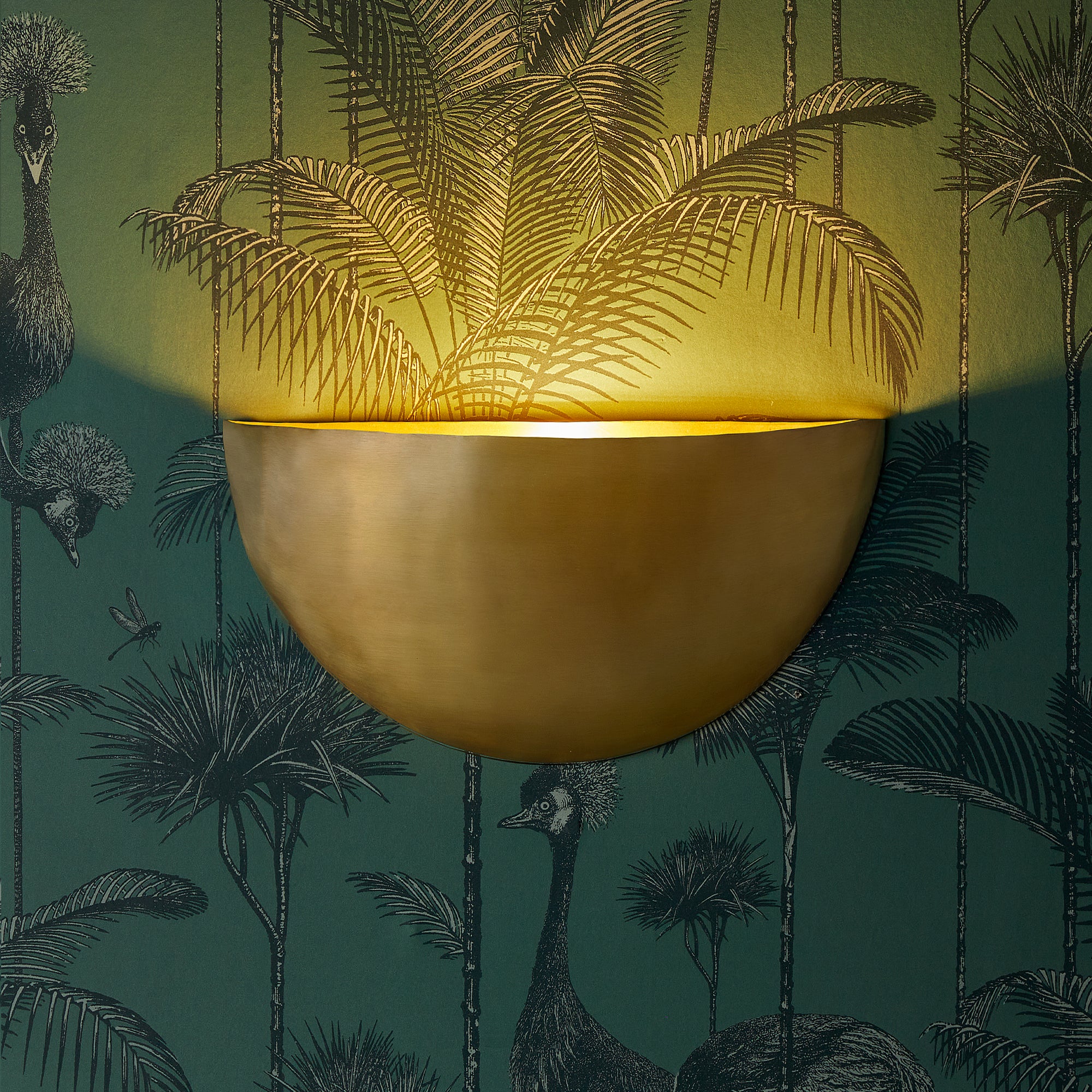 Half Moon wall sconce in antiqued brass - Image 4
