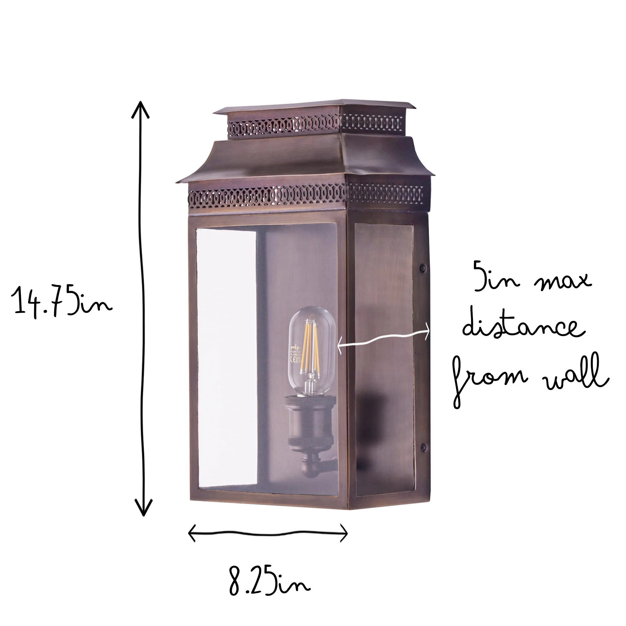 Hastings wall sconce in bronze - Image 10