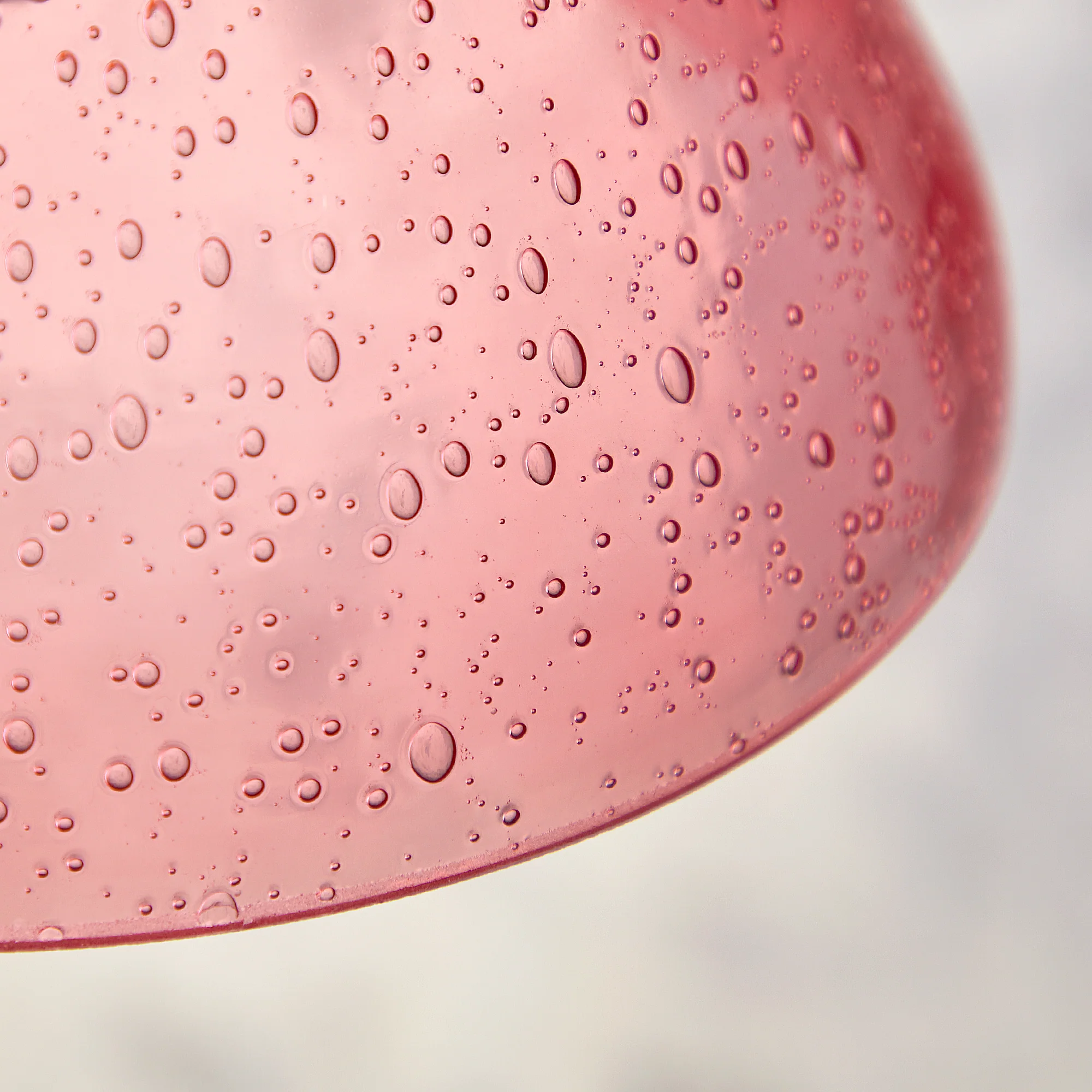 Hazelette pendant shade in magenta bubble glass - Image 4