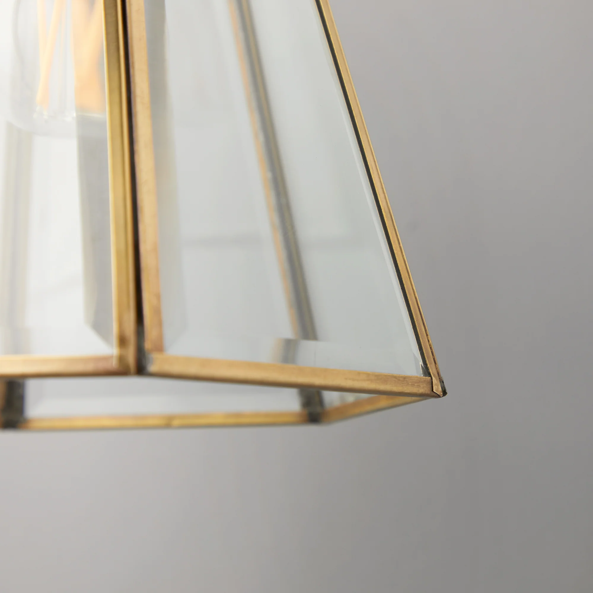 Hexagonal Luxor lantern in clear glass - Image 4