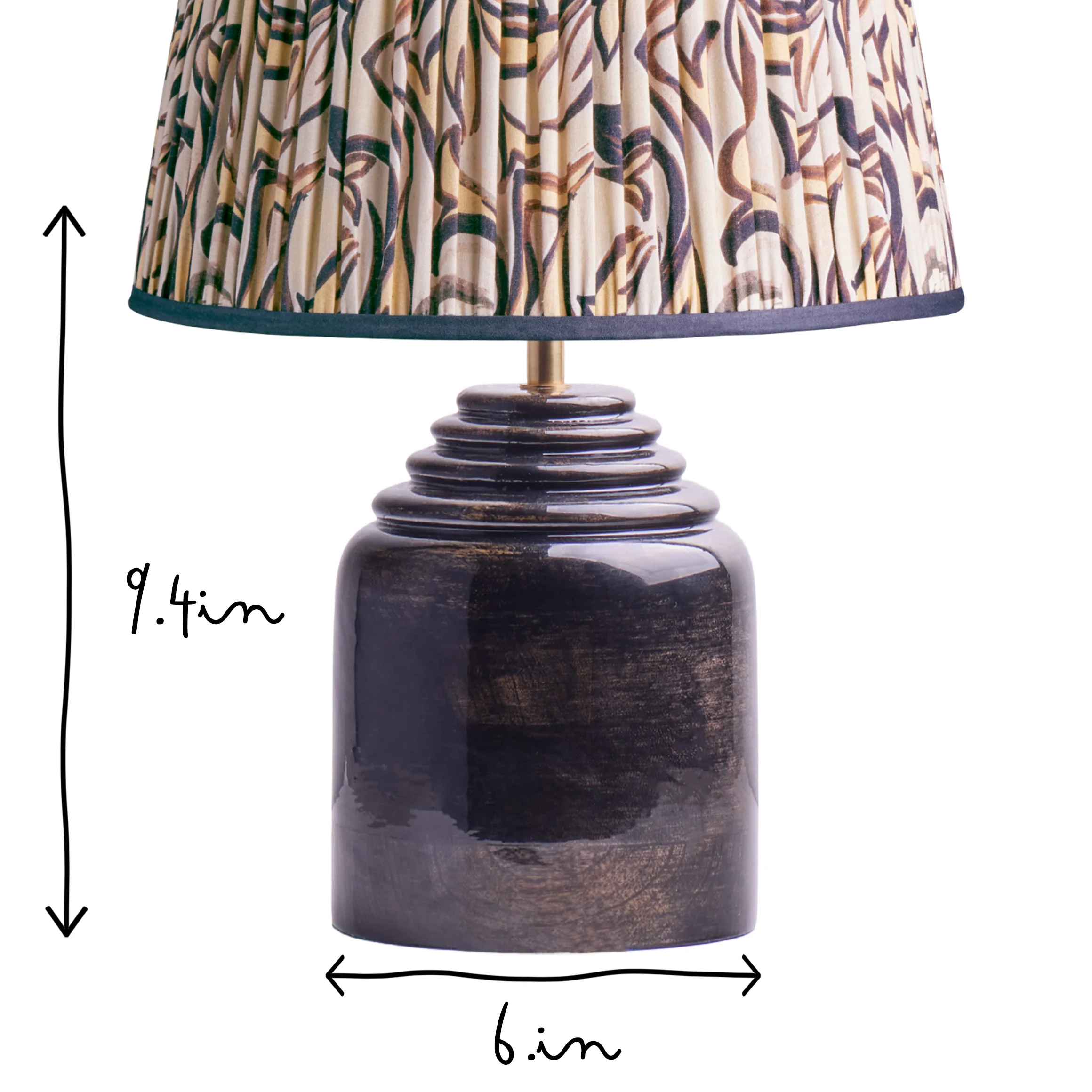 Hive cordless table lamp in brown gloss - Image 10
