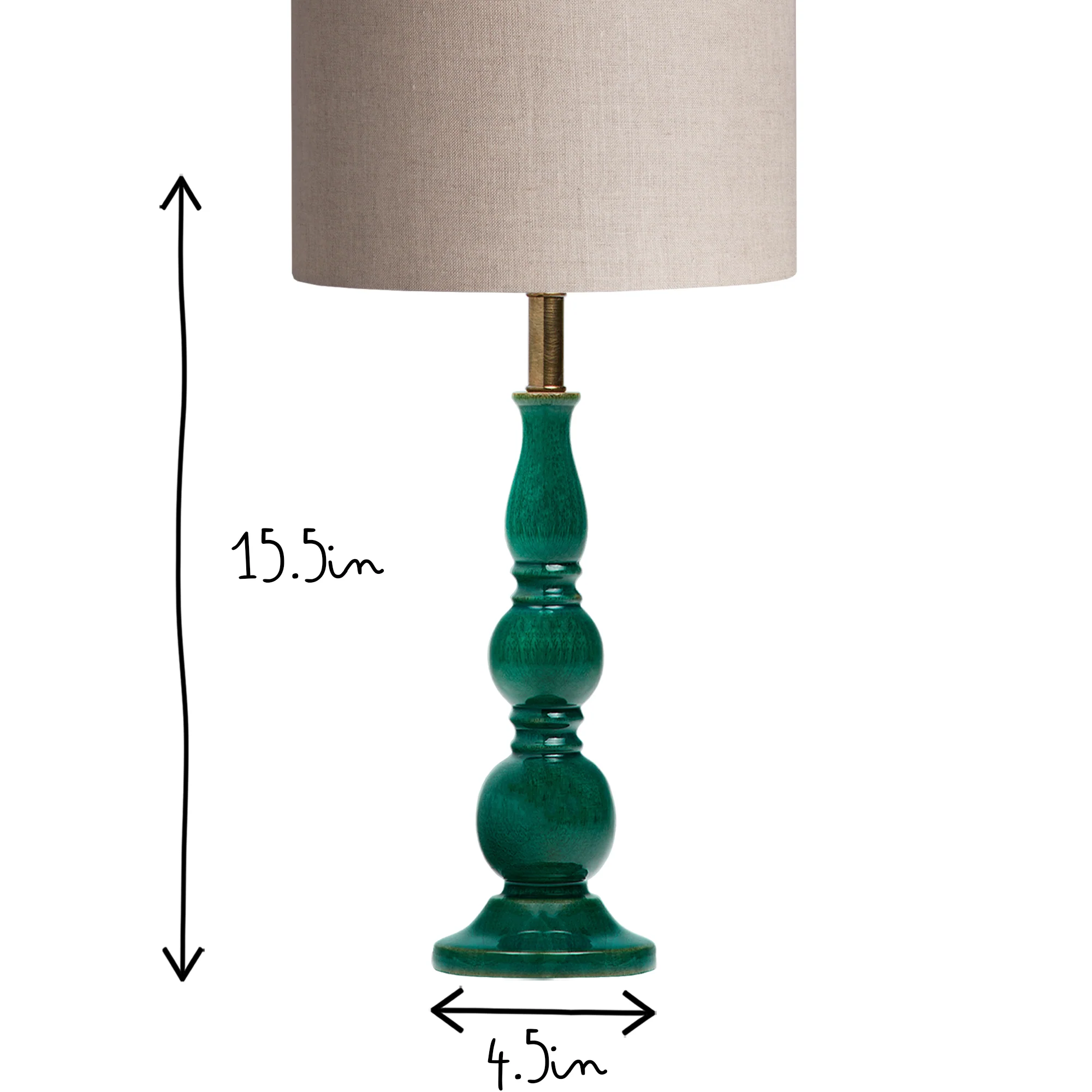 Kelpie table lamp in turquoise lacquered wood - Image 4