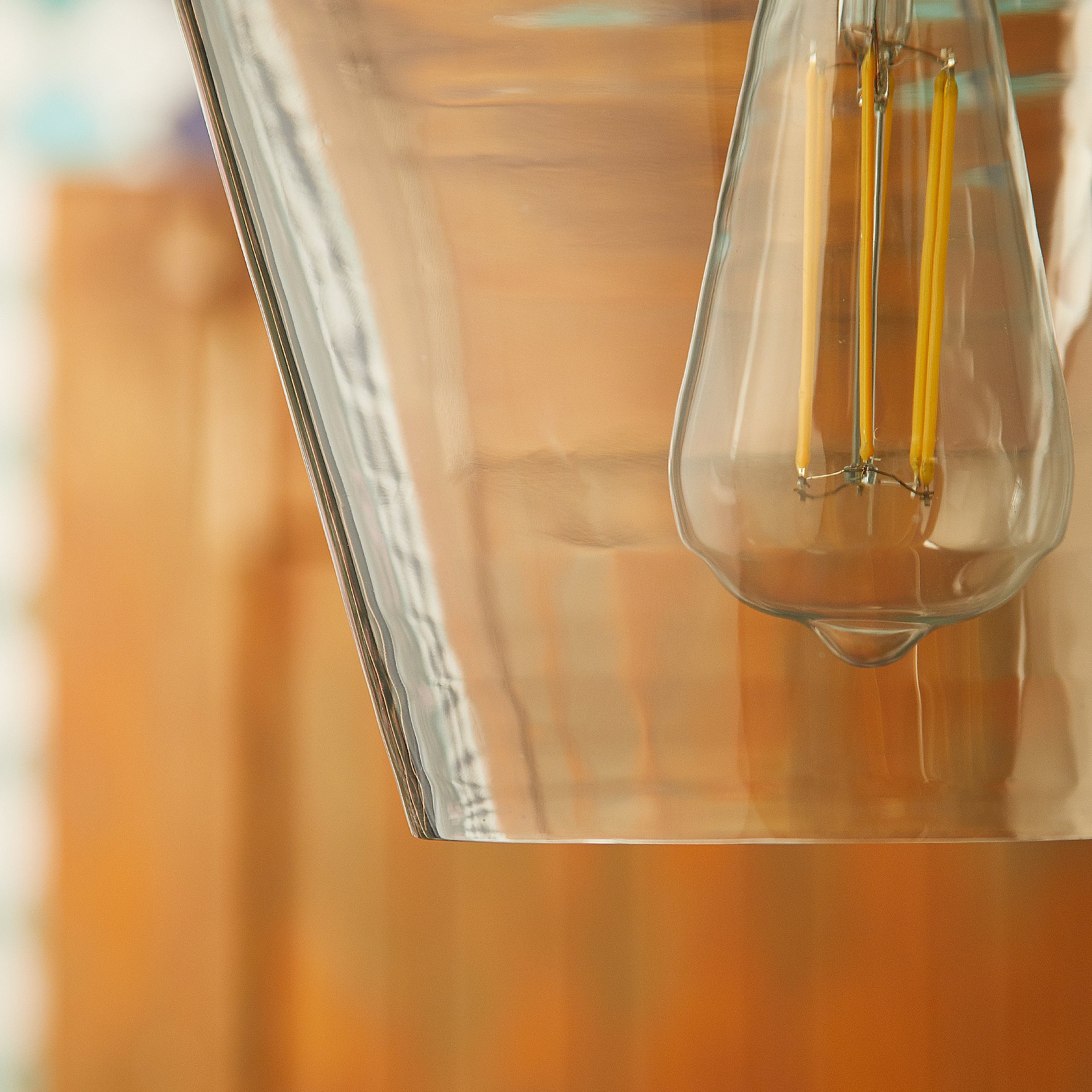 Larger Demijohn pendant light in clear glass - Image 3