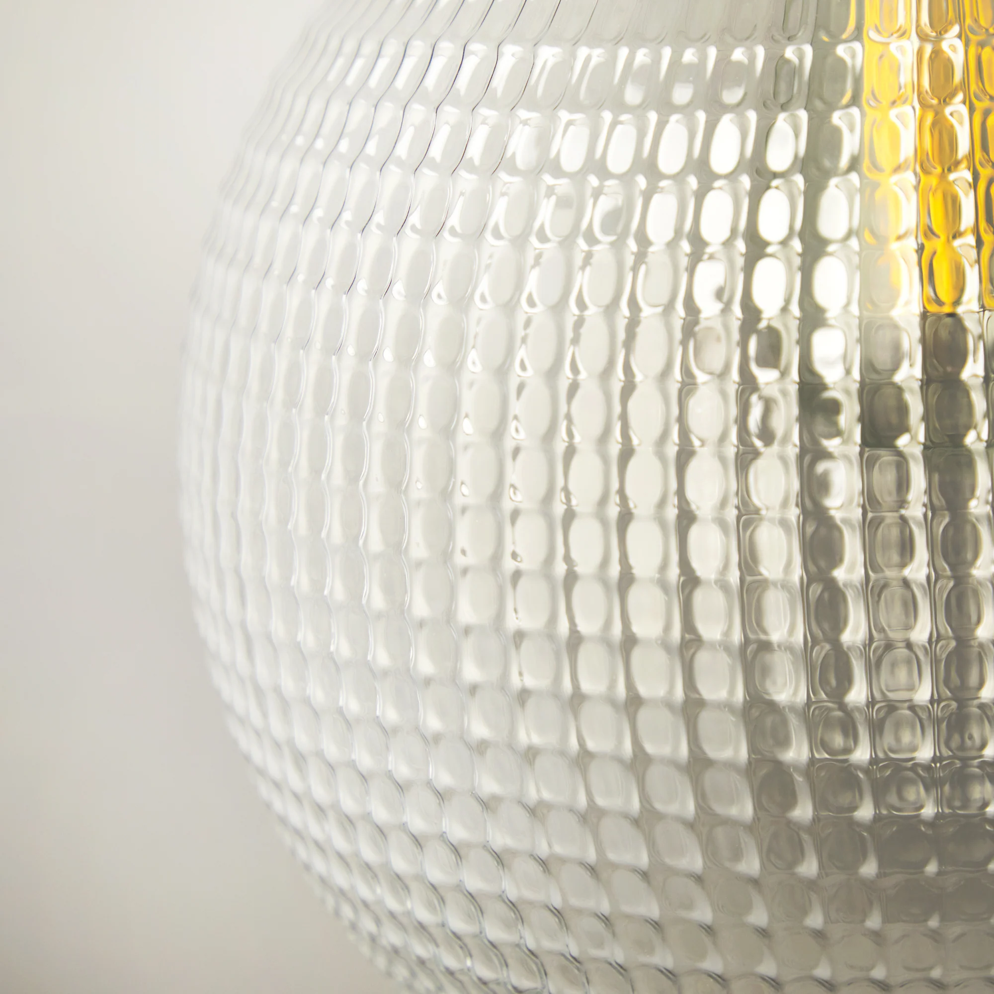 Larger Espere pendant shade in clear waffle glass - Image 4