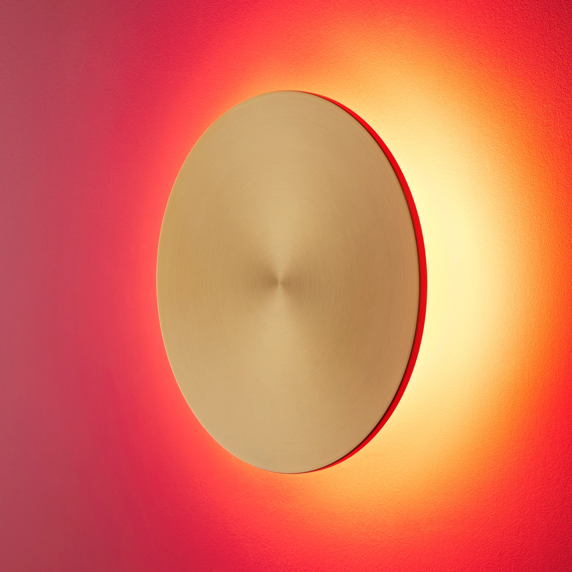 Larger Helios wall sconce in brushed gold - Image 2