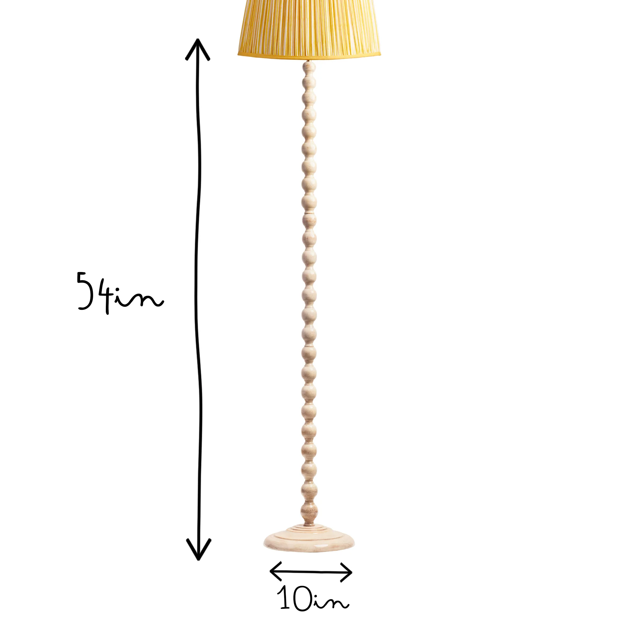 Lillee cordless standing lamp in cream - Image 9