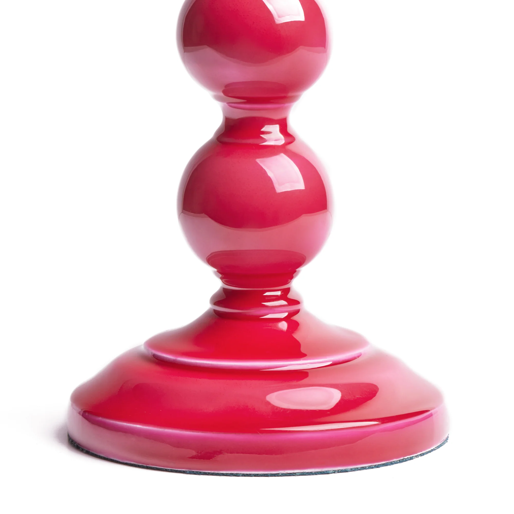 Lillee cordless table lamp in hot pink lacquered wood - Image 8